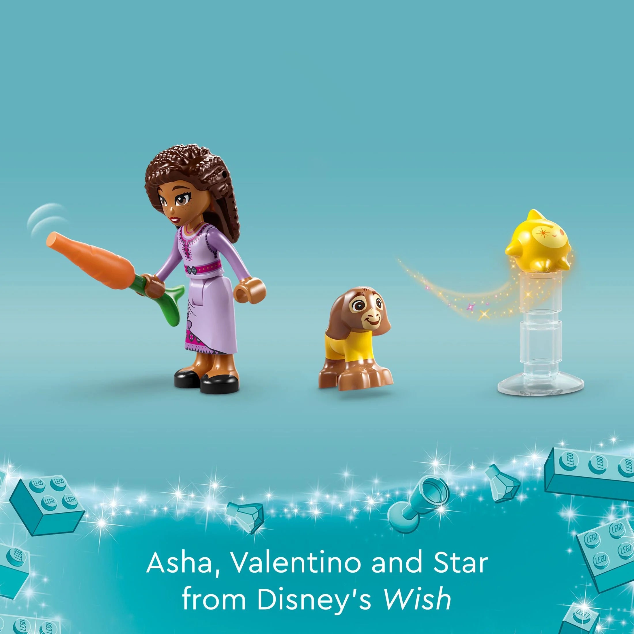 LEGO Disney Wish: Asha en la Ciudad de Rosas 43223 Set de Construcción, un Modelo para Armar basado en la Película de Disney para Inspirar Aventuras y Juego Creativo, un Regalo Divertido para Niños y Fans de 6 años en adelante