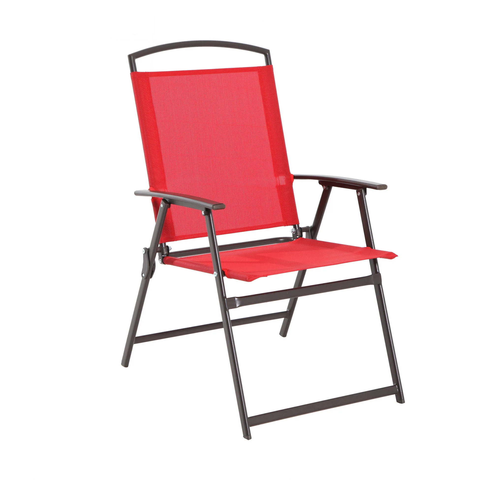 2025 Juego de comedor exterior Mainstays Albany Lane de 6 piezas con sombrilla, acero, rojo