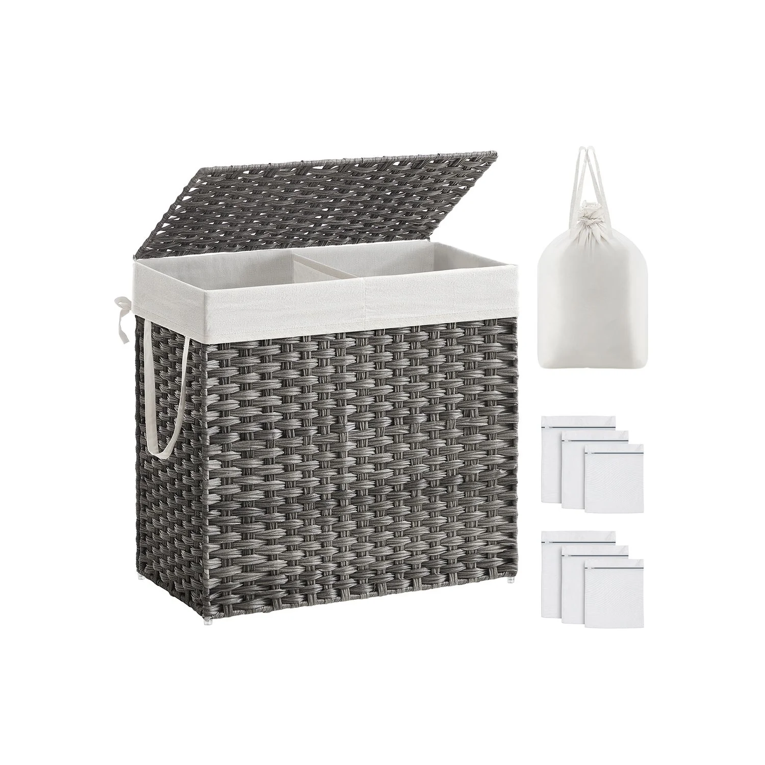 2025 Cesto de ropa 130 litros con bolsas removibles