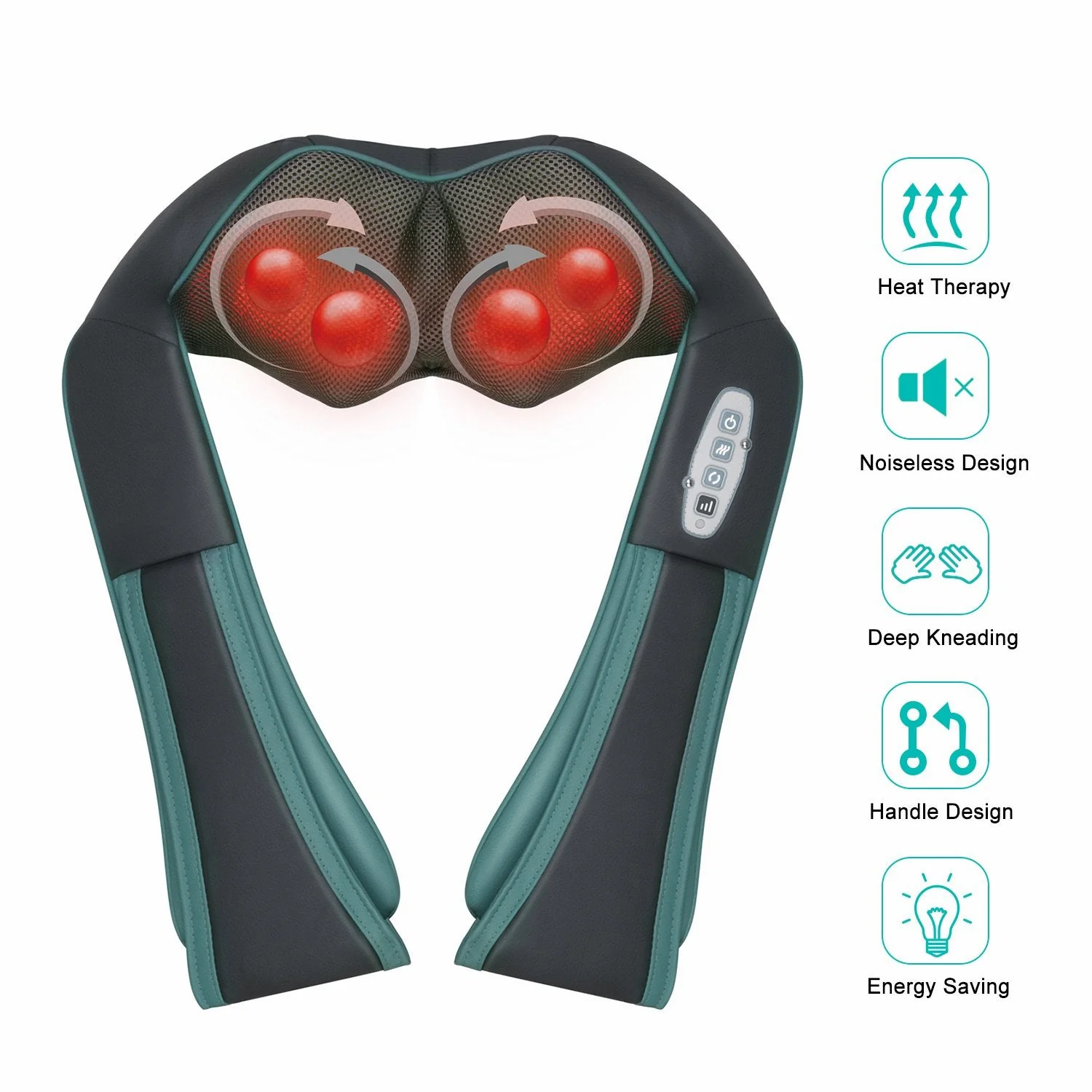 2025 Naipo MGS-N12CS – Masajeador Inalámbrico Shiatsu para Cuello y Hombros