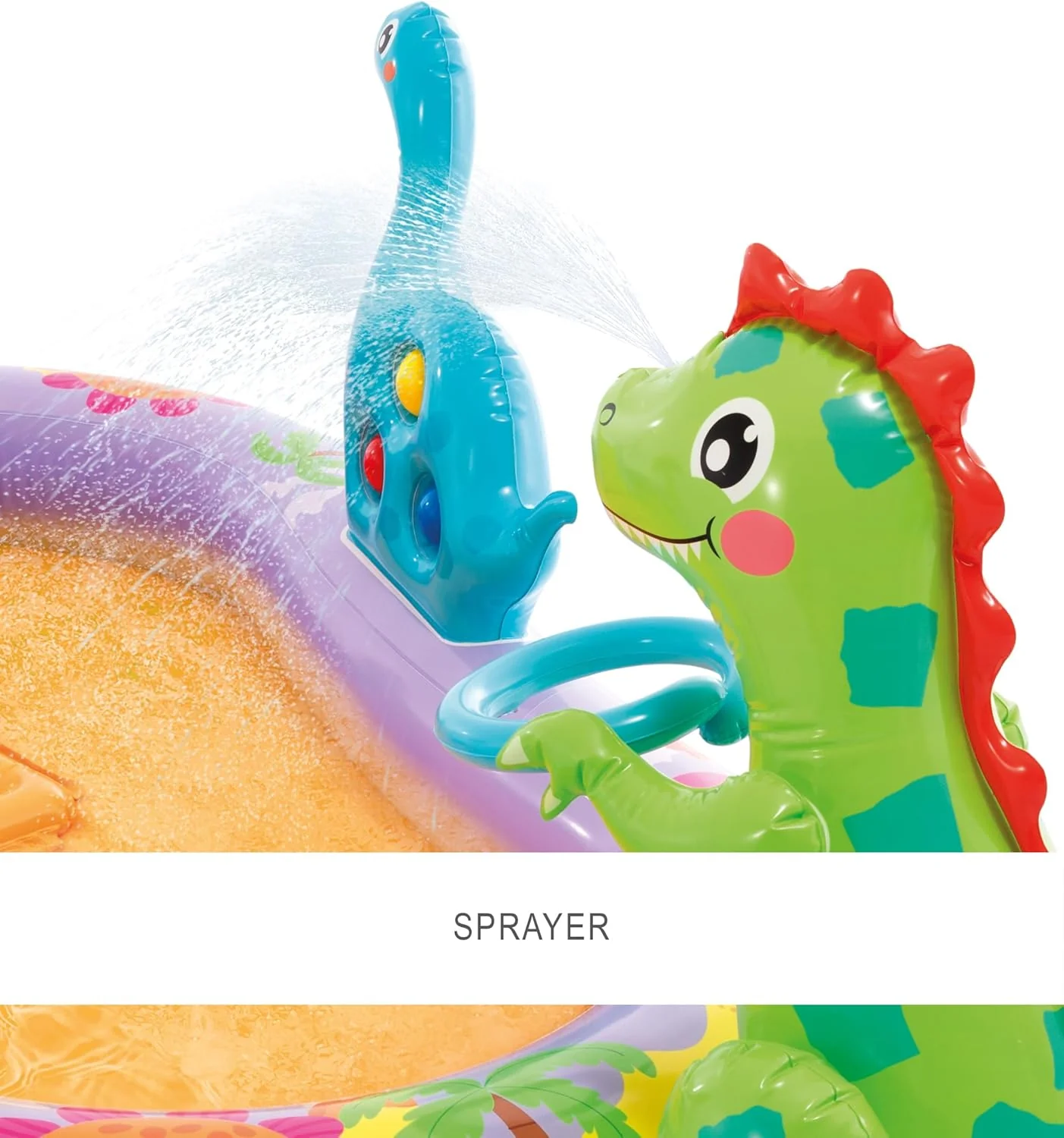 Intex Área de Juego Inflable Jungle Adventure – Piscina con Tobogán y Juegos de Agua para Niños