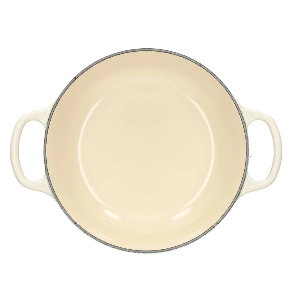 2025 Le Creuset - Sartén para asar / brasear Signature redonda Meringue 20 cm 2,4 l