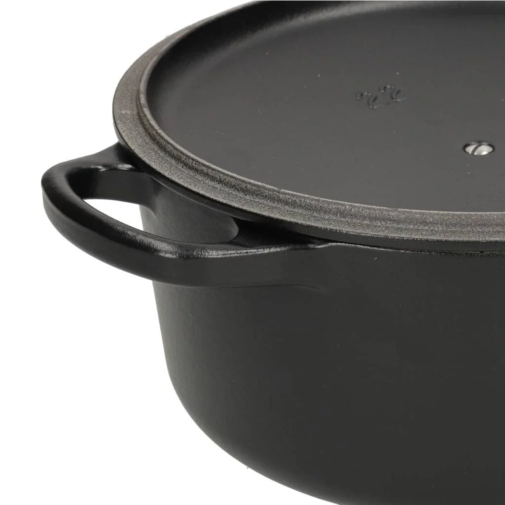 2025 Le Creuset - Sartén para asar / guisar Signature redonda negro mate 22 cm 3,3 l (interior negro)