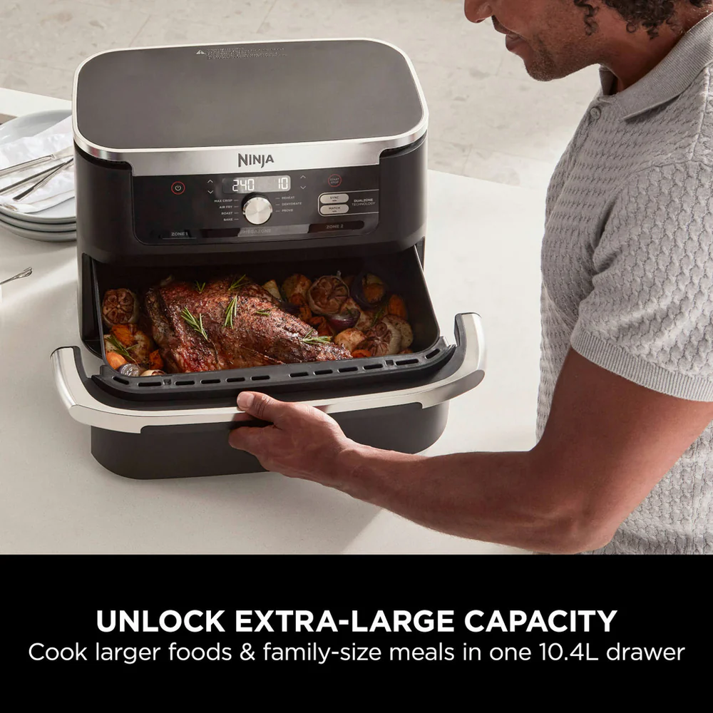 2025 Freidora de Aire Caliente Ninja Foodi FlexDrawer AF500UK 10,4L - Negro – Liquidación