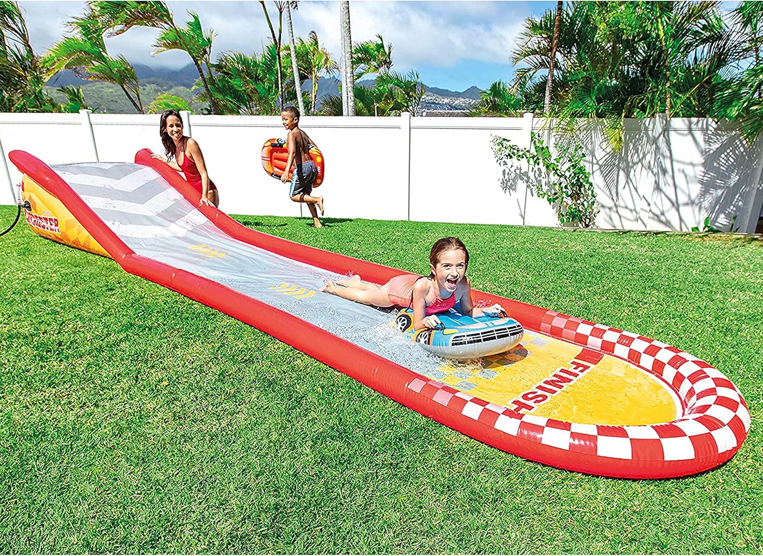 Intex Área de Juego Inflable Jungle Adventure – Piscina con Tobogán y Juegos de Agua para Niños