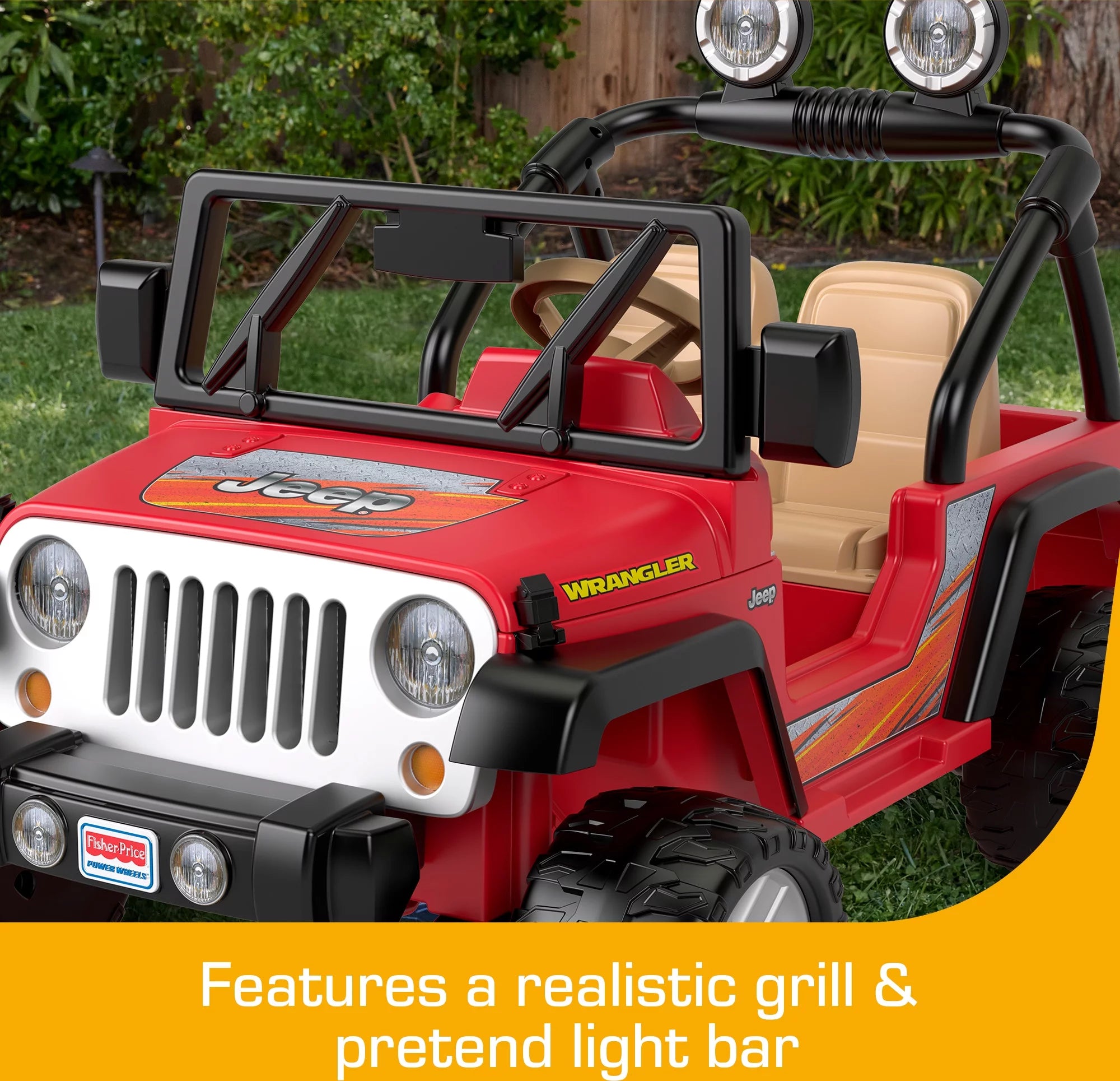 2025 Power Wheels Jeep Wrangler, Ride-on a batería de 12 V, Velocidad máxima: 5 mph