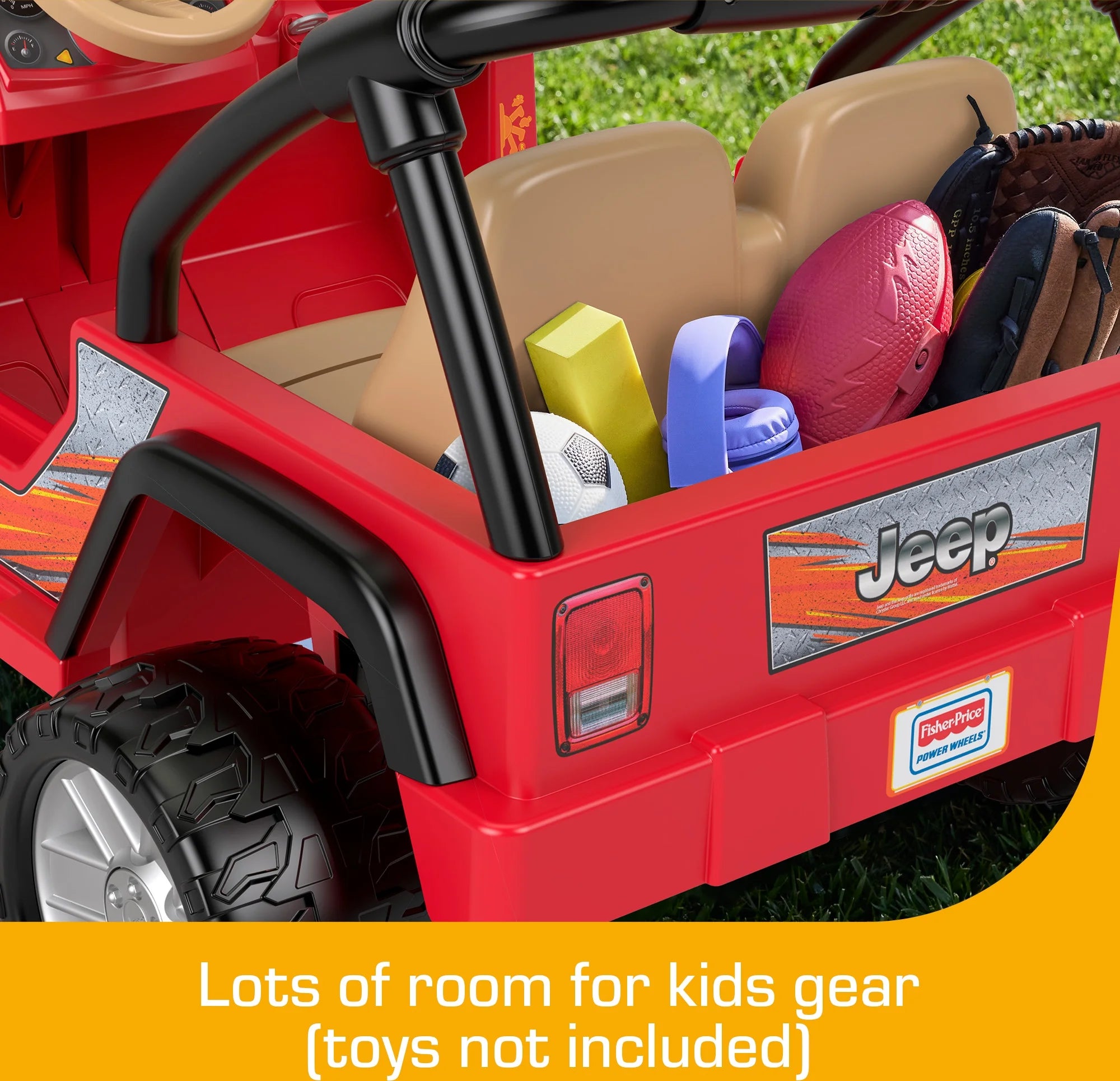 2025 Power Wheels Jeep Wrangler, Ride-on a batería de 12 V, Velocidad máxima: 5 mph