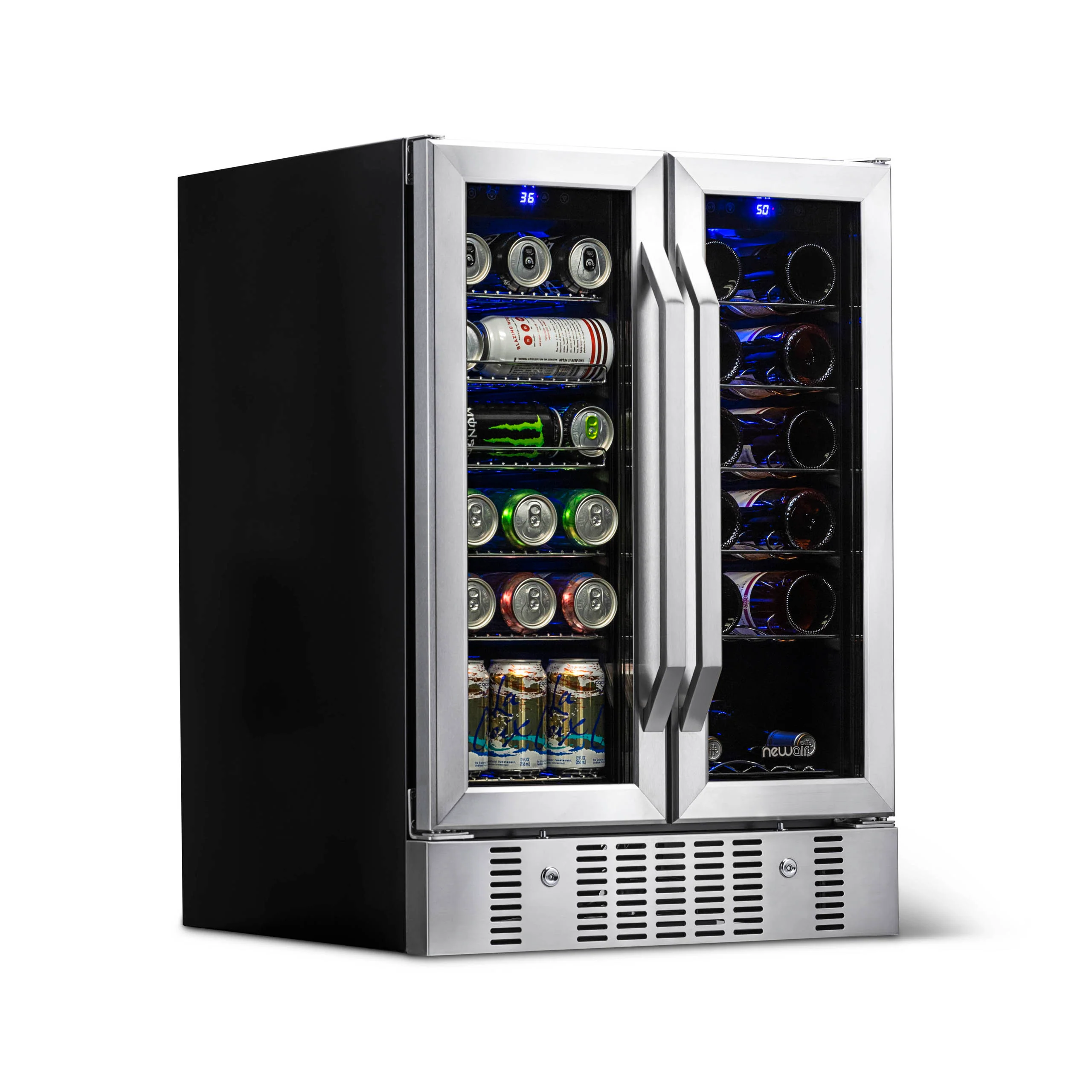 2025 Newair® Refrigerador Empotrable de Doble Zona para 58 Latas y 18 Botellas - 24