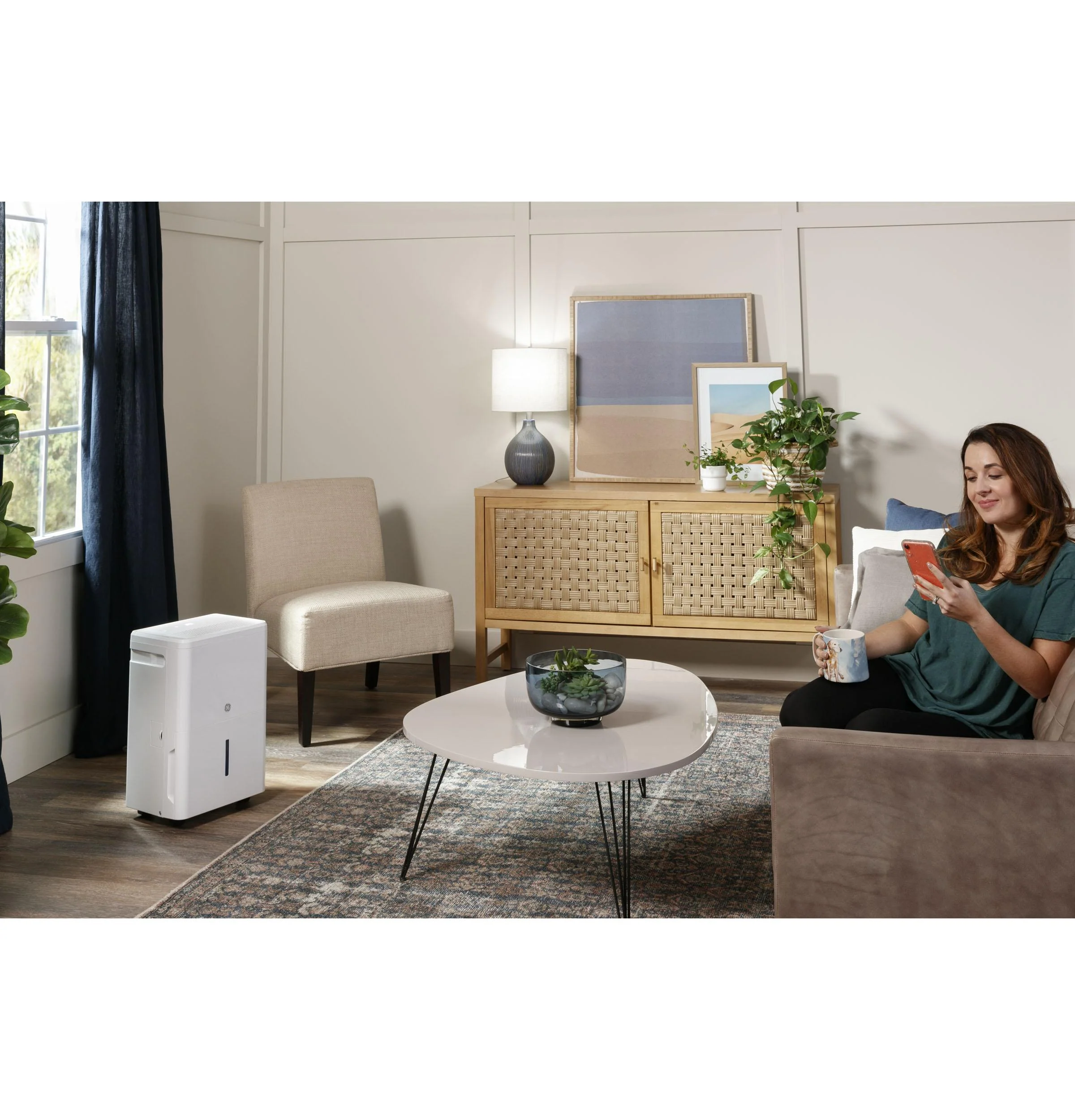 2025 GE Appliances ADHR35LB – Deshumidificador Portátil de 35 Pintas Certificado Energy Star® con Smart Dry