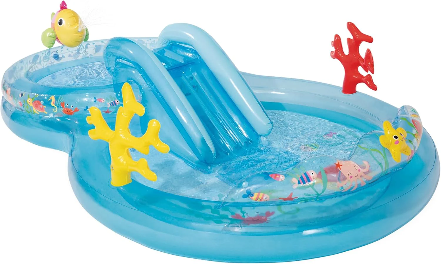 Intex Área de Juego Inflable Jungle Adventure – Piscina con Tobogán y Juegos de Agua para Niños