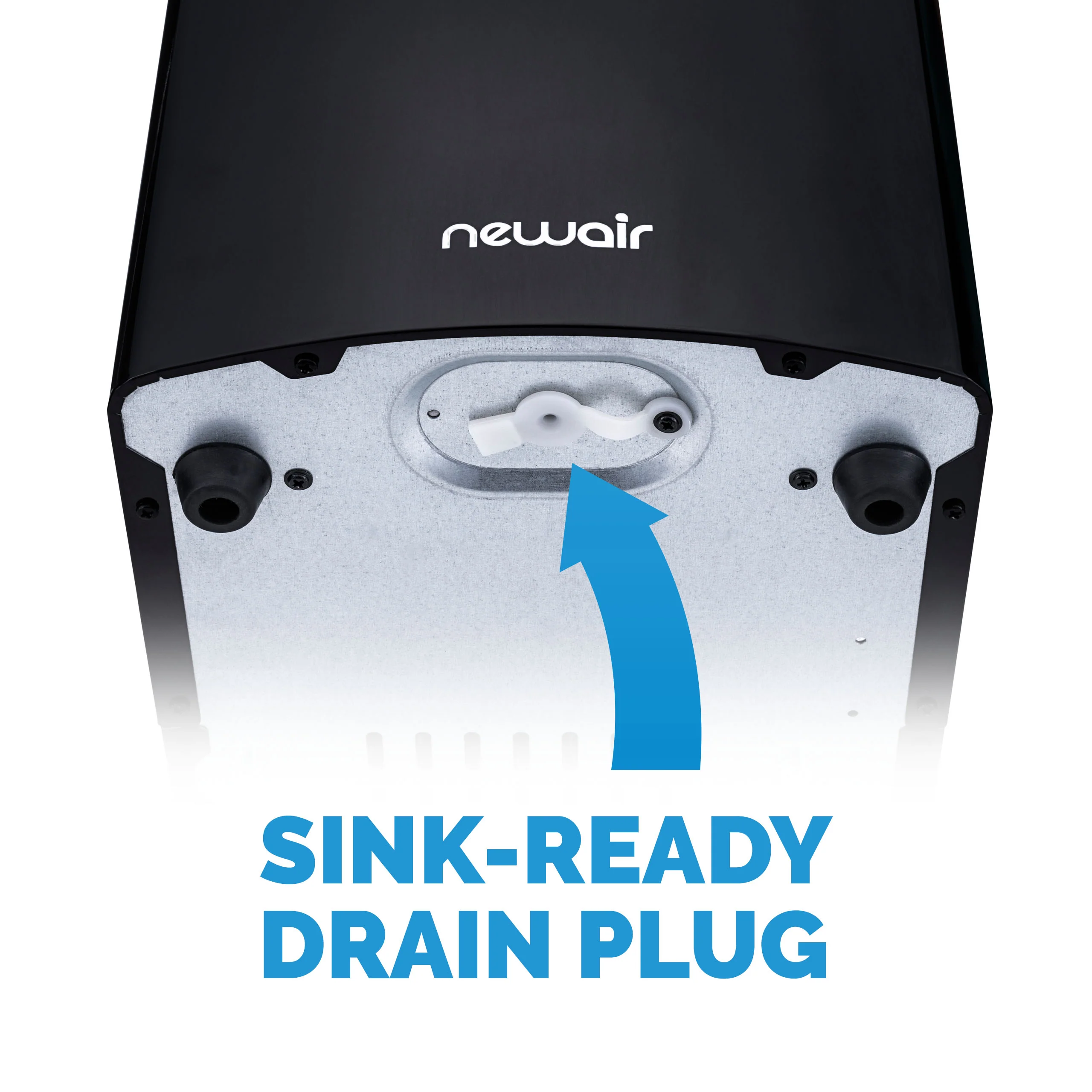 2025 Máquina de Hielo de Encimera Newair® – Cubos de Hielo en Forma de Bala, Negro