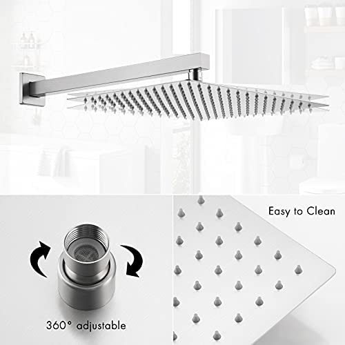 Sistema de Ducha KES con Cabezal de Ducha Rain de 12 Pulgadas