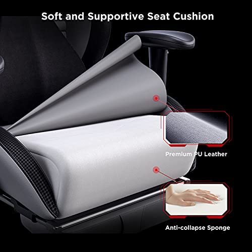 Silla de Oficina Gaming AutoFull con Soporte Lumbar Ergonómico, Estilo Racing, Cuero PU, Alta Respalda, Silla Giratoria Ajustable para PC