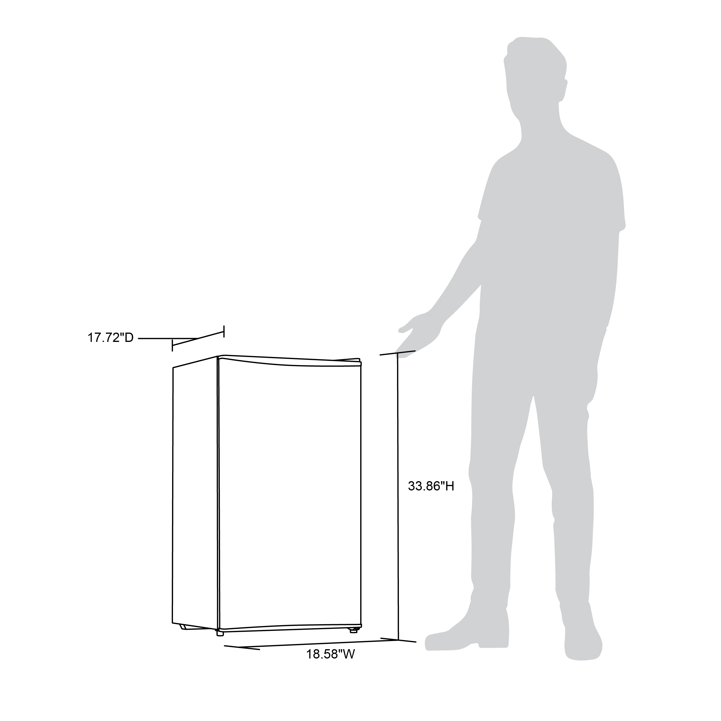 2025 Newair® Mini refrigerador compacto con congelador, 3,3 pies cúbicos – Negro