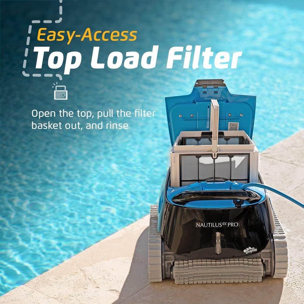 2025 Limpiador Robótico de Piscina Dolphin Nautilus CC para Piscinas de hasta 33 Pies – Cepillo de Escalado de Paredes