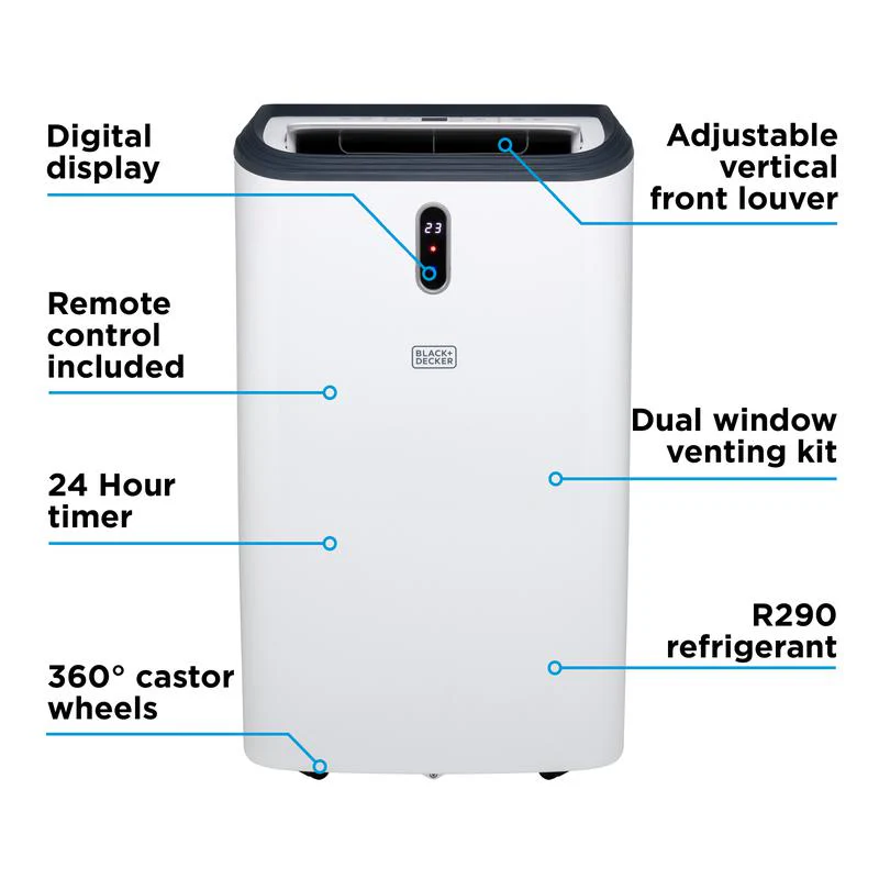 Aire Acondicionado Inteligente Portátil 3 en 1 16000 BTU Black+Decker BXAC40018GB