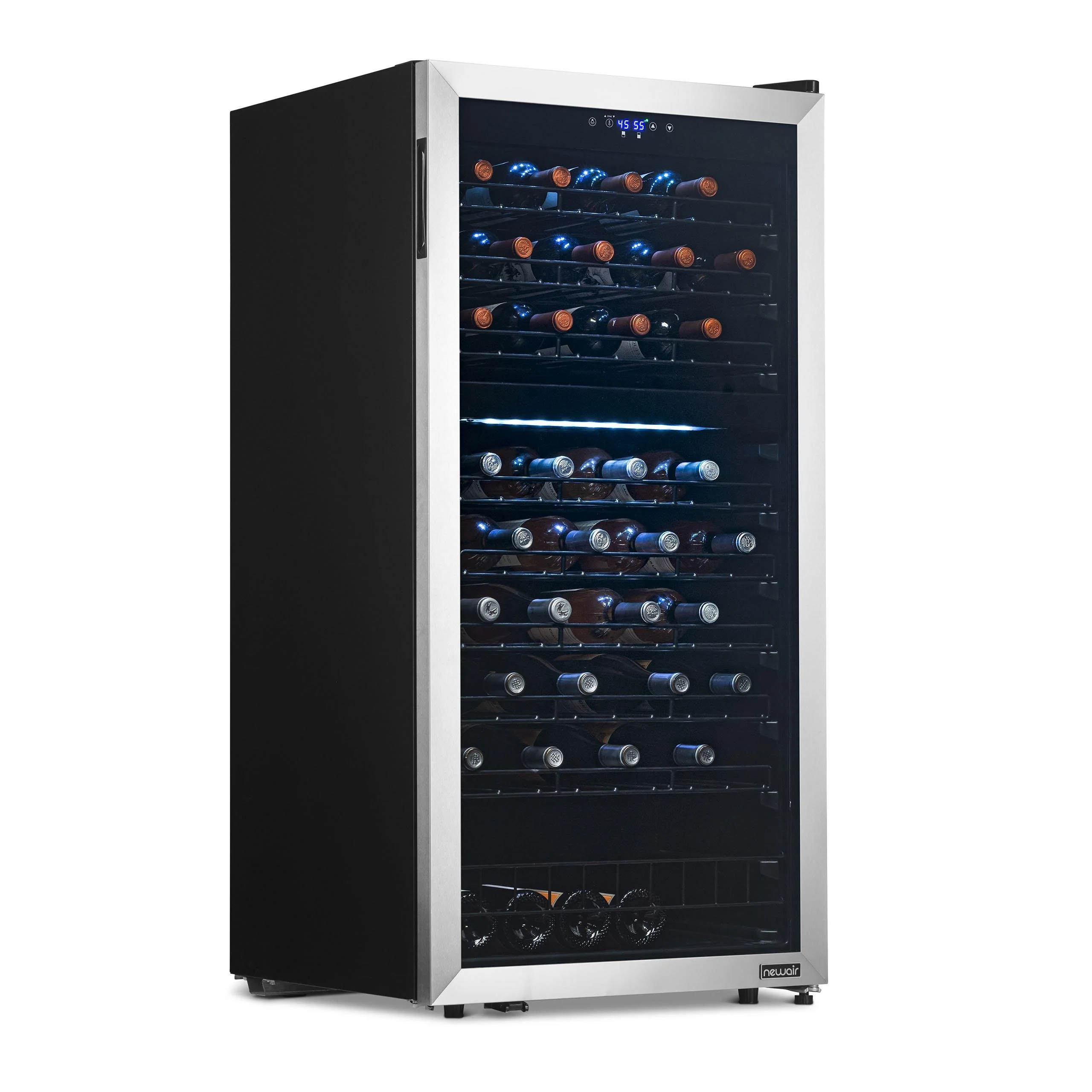 2025 Refrigerador de Vinos Independiente Newair® de Acero Inoxidable – 76 Botellas – 23