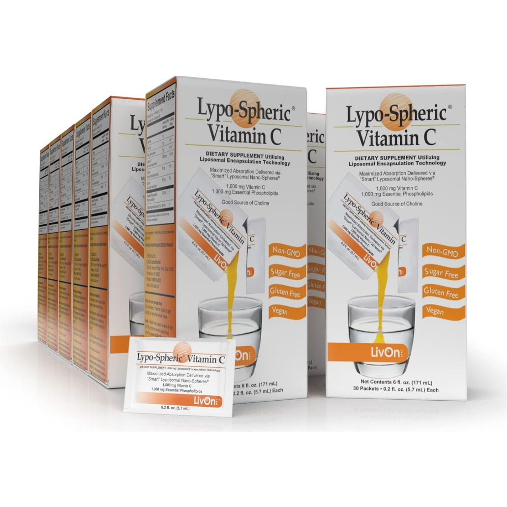 LivOn Laboratories Lypo–Spheric Vitamina C – 12 Cajas (360 Sobres)