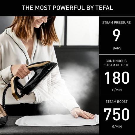 2025 Tefal GV9820G0 Pro Express Vision - Centro de Planchado Negro y Dorado — Ilumina tu planchado