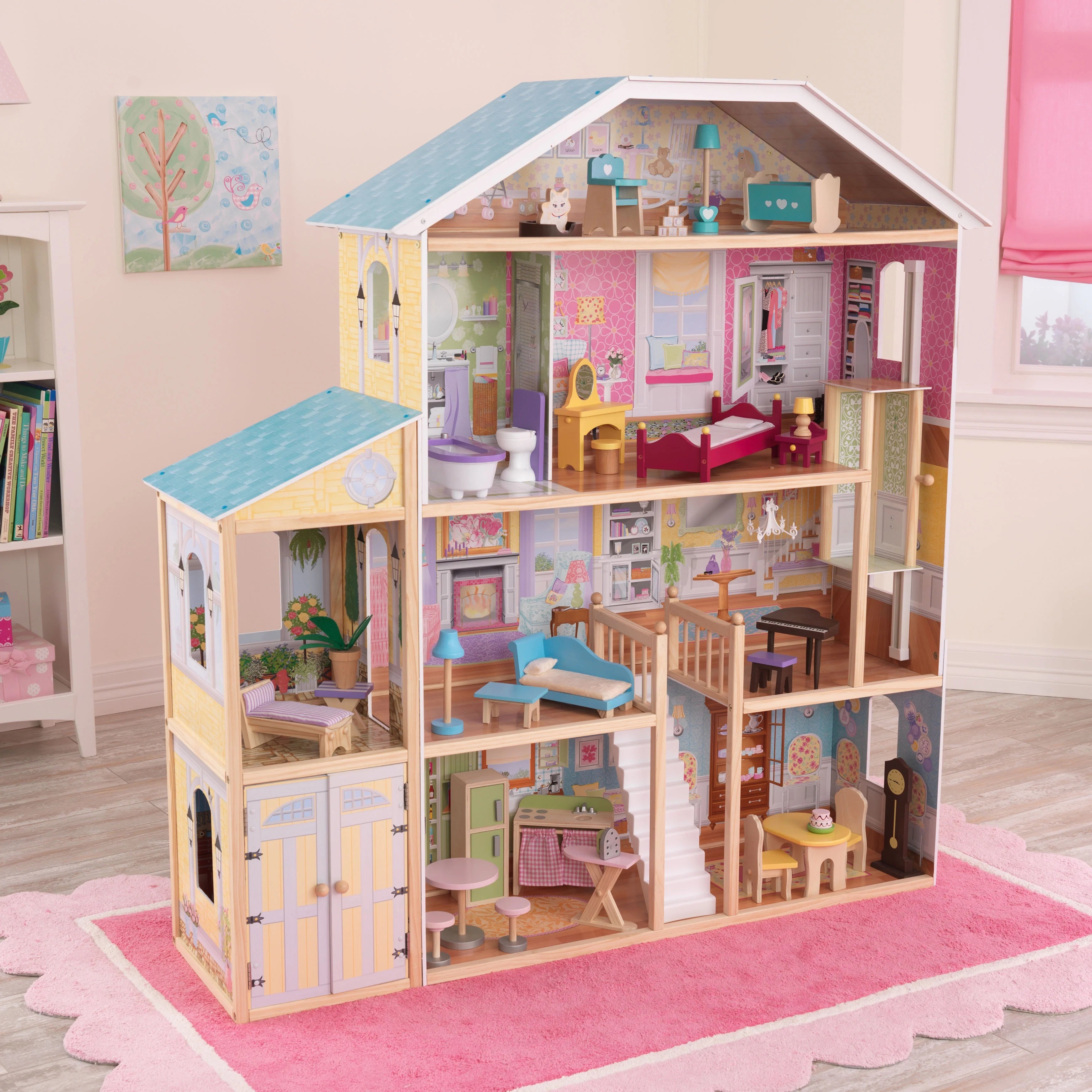 Casa de Muñecas de Madera KidKraft Majestic Mansion con 34 Accesorios