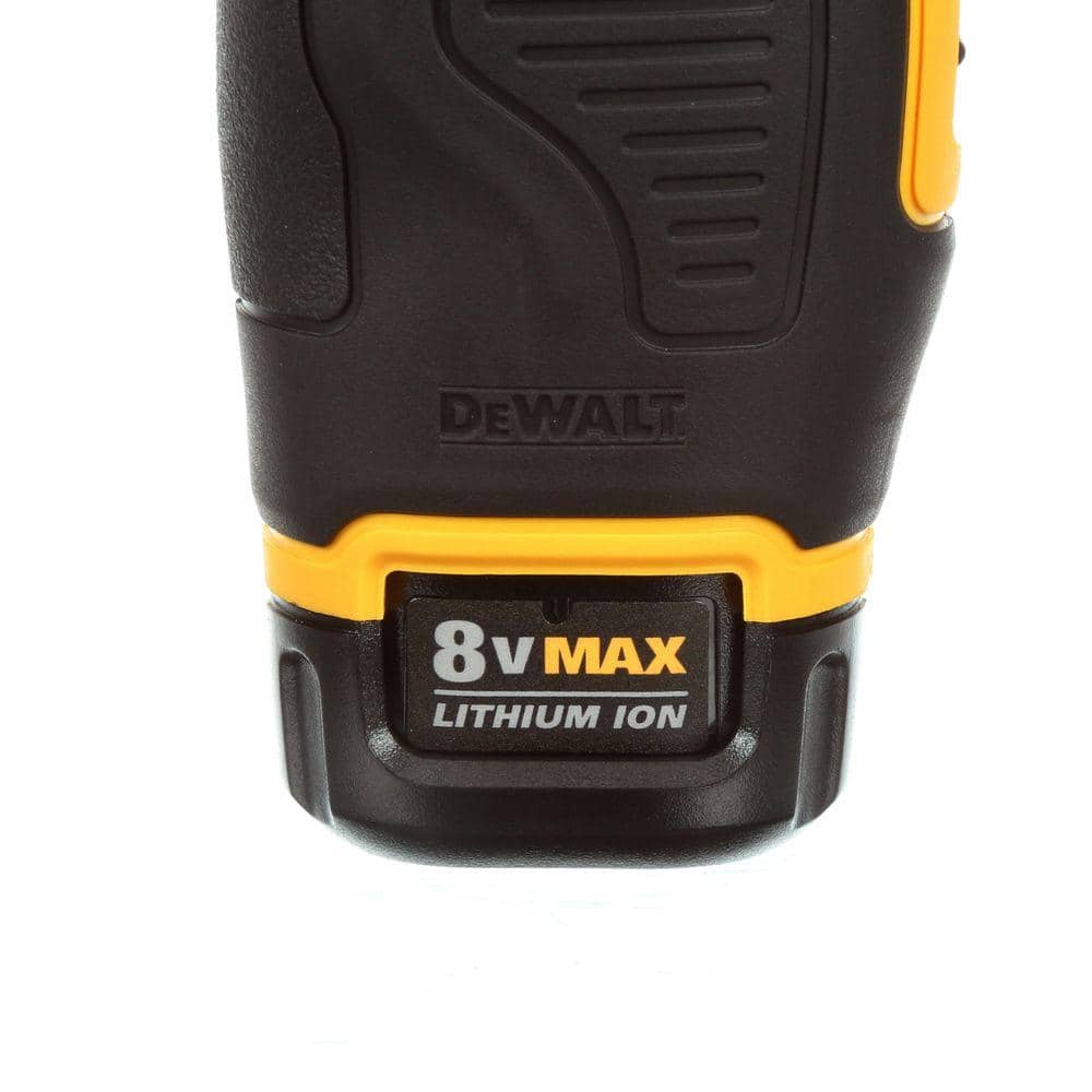 Destornillador Giroscópico Inalámbrico 8V MAX con Mango Ajustable, (2) Baterías de 1.0Ah, Cargador y Bolsa DCF680N2