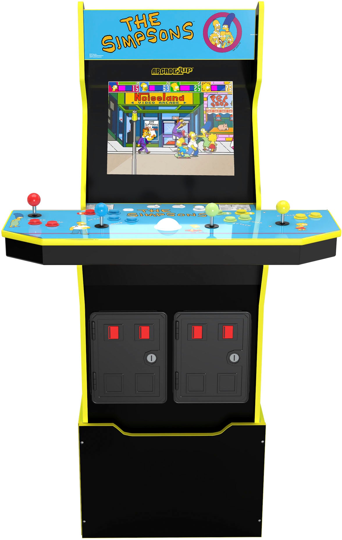 Arcade1Up – Máquina Arcade Edición 30º Aniversario de Los Simpsons con Taburete y Caja Metálica – Multicolor