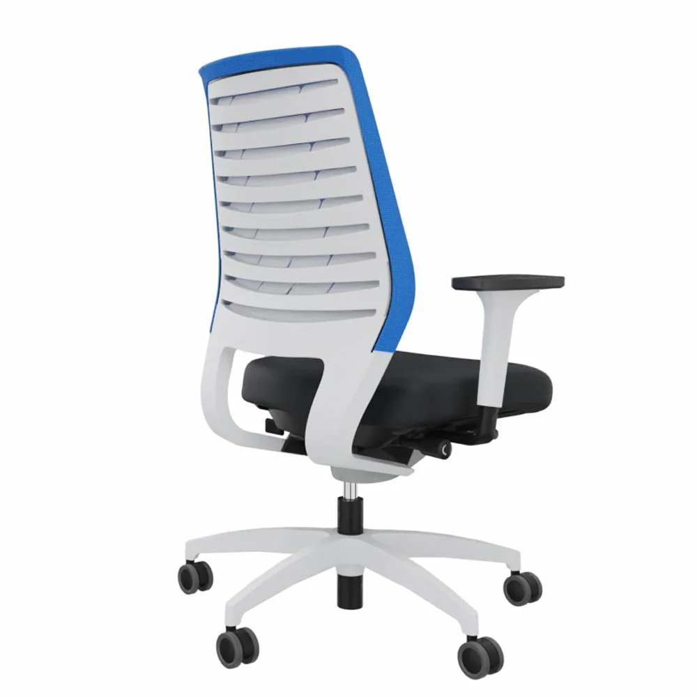 2025 Silla de Oficina Ergonómica Dauphin X-CODE XC 5380 – BLANCA – Respaldo de Color