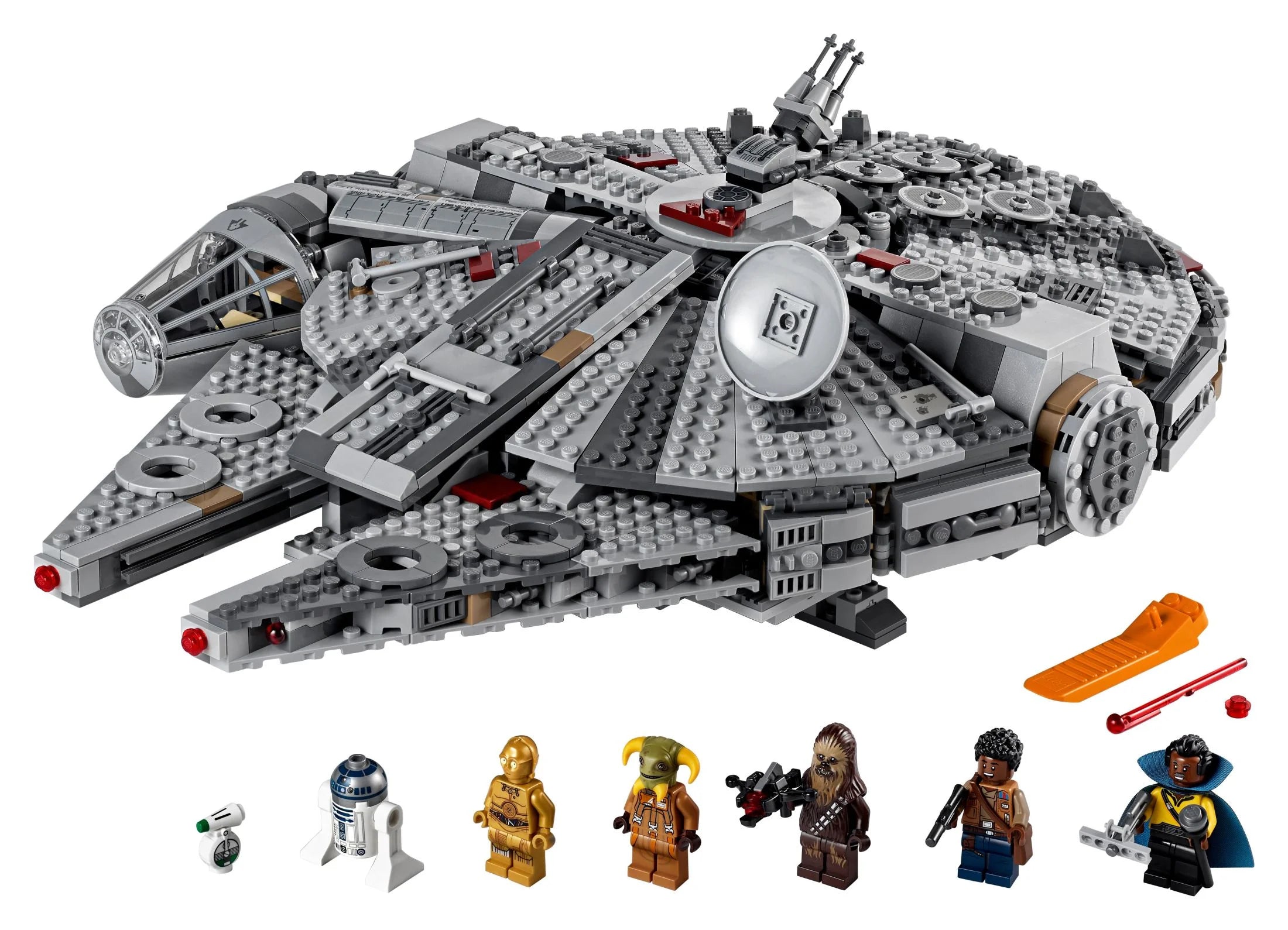LEGO Star Wars Halcón Milenario 75257 Set de Construcción – Modelo de Nave Espacial con Minifiguras de Finn, Chewbacca, Lando Calrissian, Boolio, C-3PO, R2-D2 y D-O, Colección de la Película El Ascenso de Skywalker