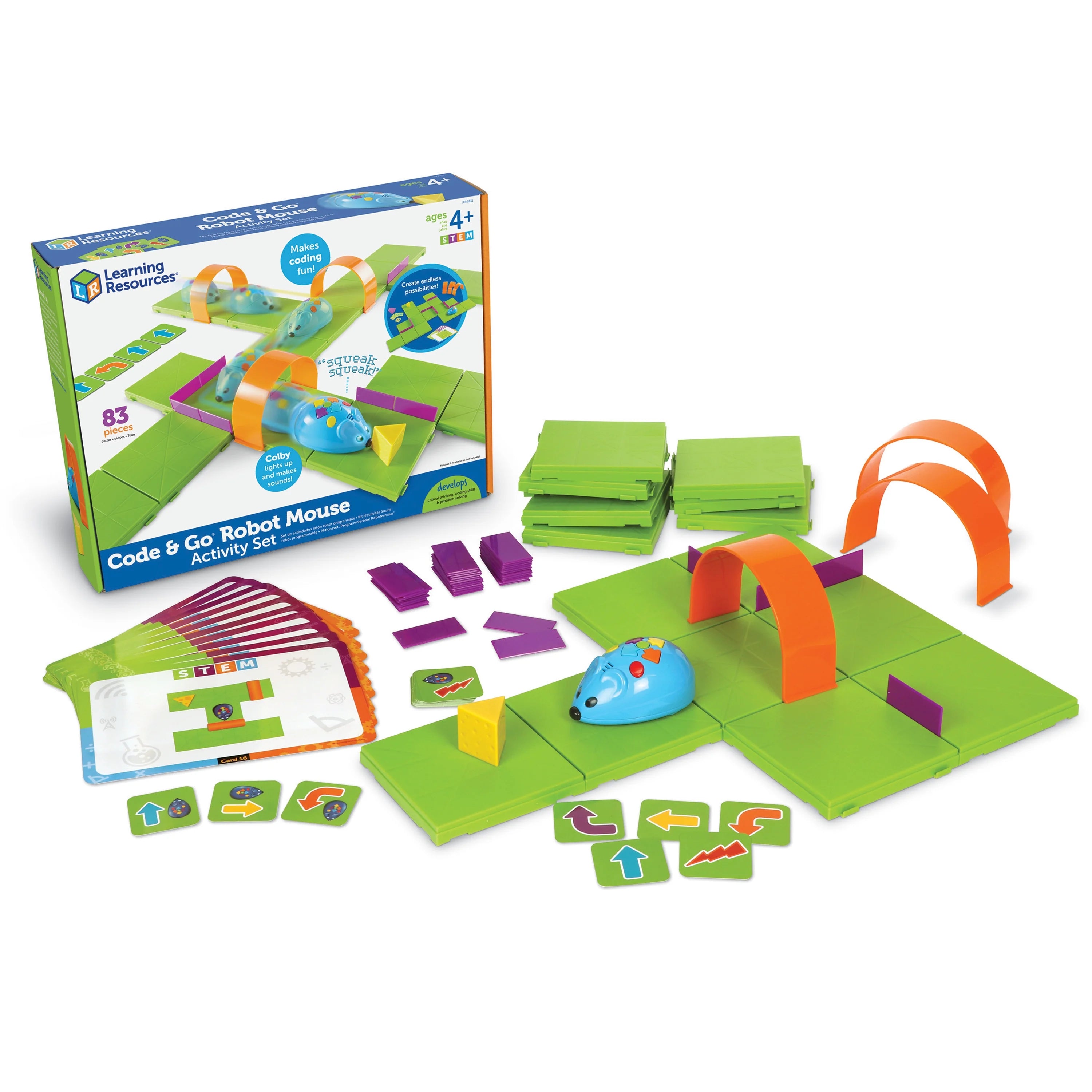 Learning Resources Robot Mouse STEM Activity Set, Juguetes de Ingeniería, Edades 4+