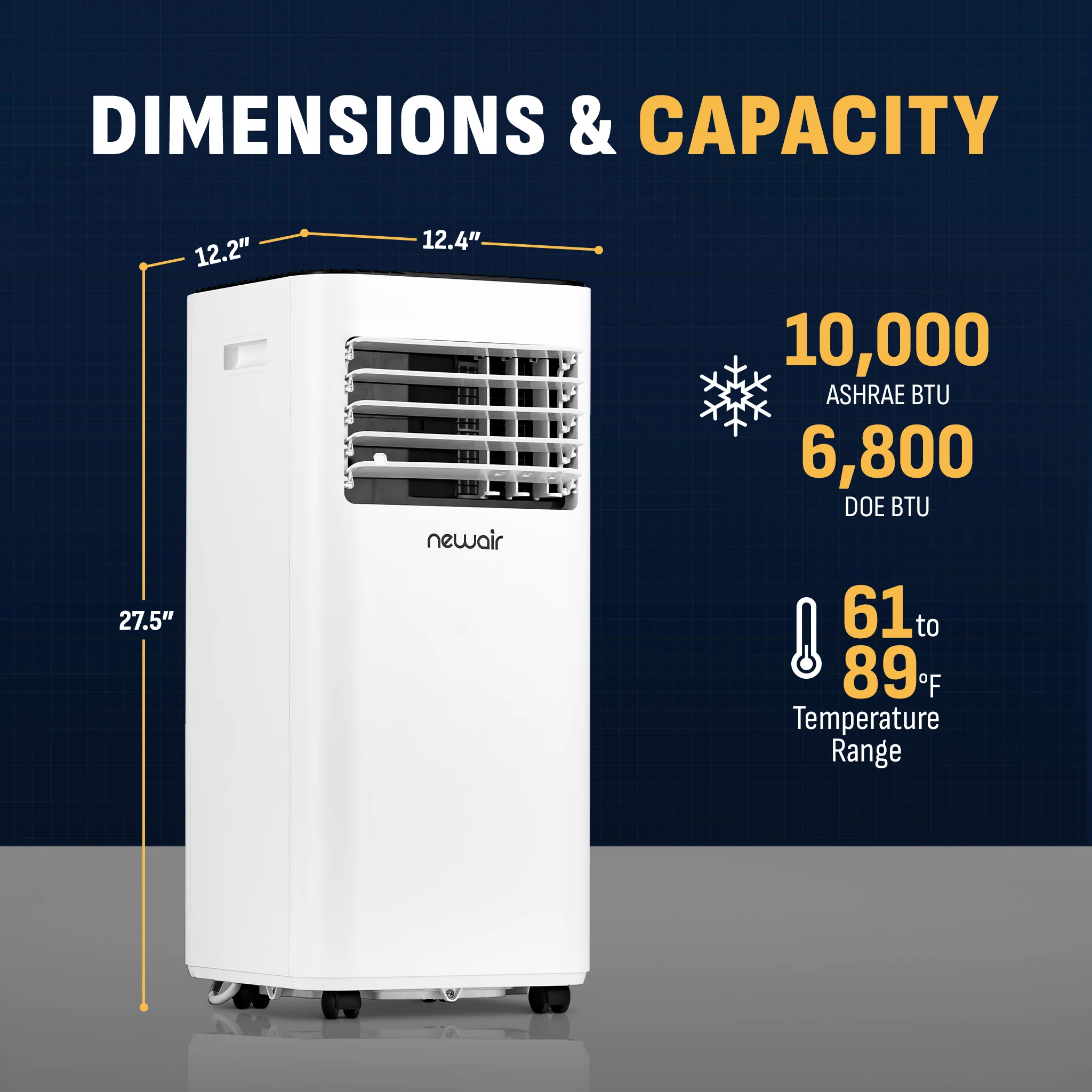 2025 Newair® Aire Acondicionado Portátil Compacto – 10 000 BTU