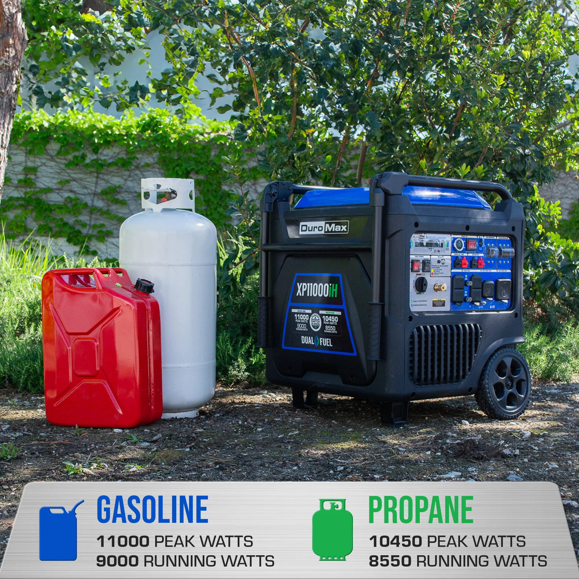 2025 Generador Inverter Portátil Bifuel 11 000 W con Alerta de CO