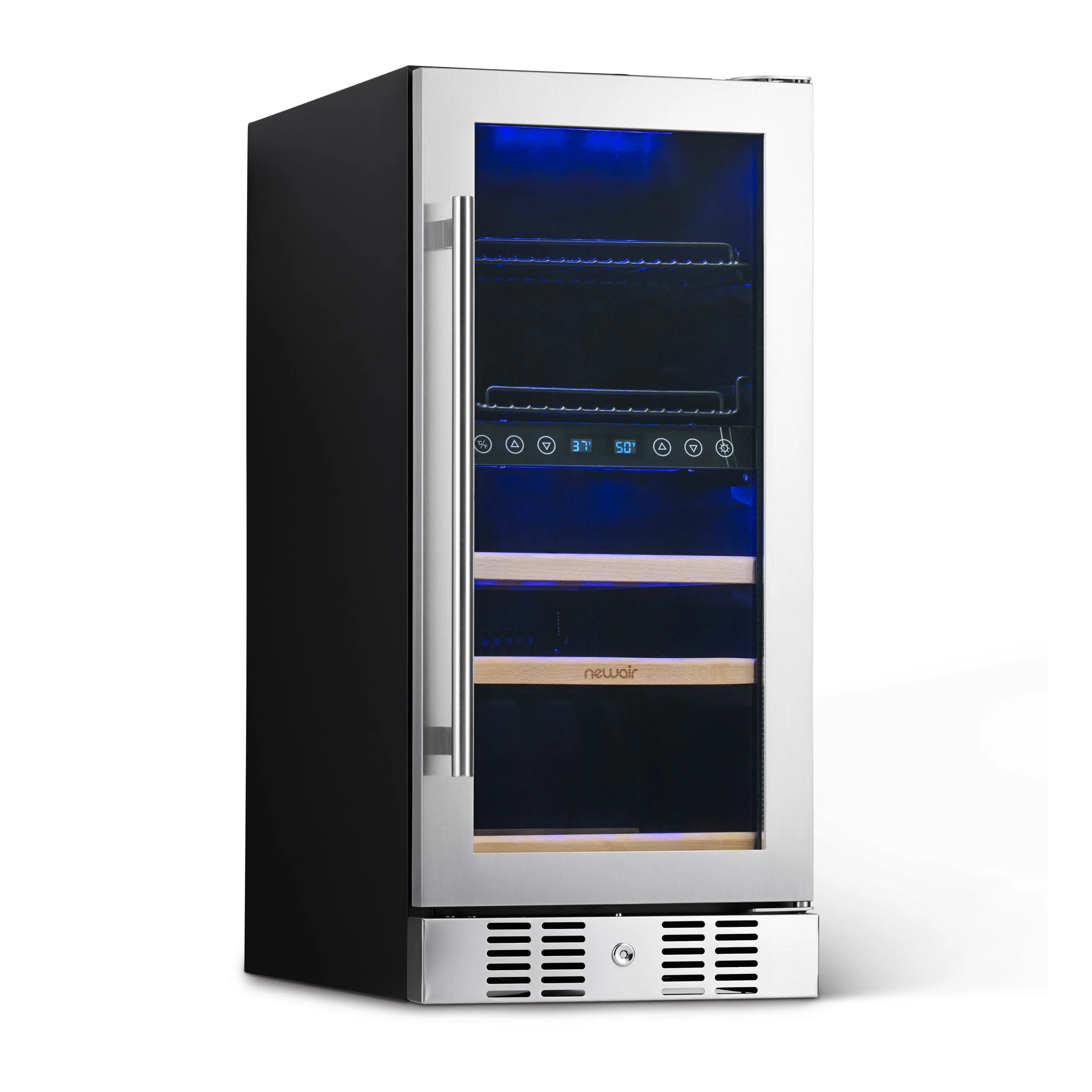 2025 Newair® Refrigerador Empotrable de Doble Zona para Bebidas – 48 Latas y 9 Botellas – 15 Pulgadas