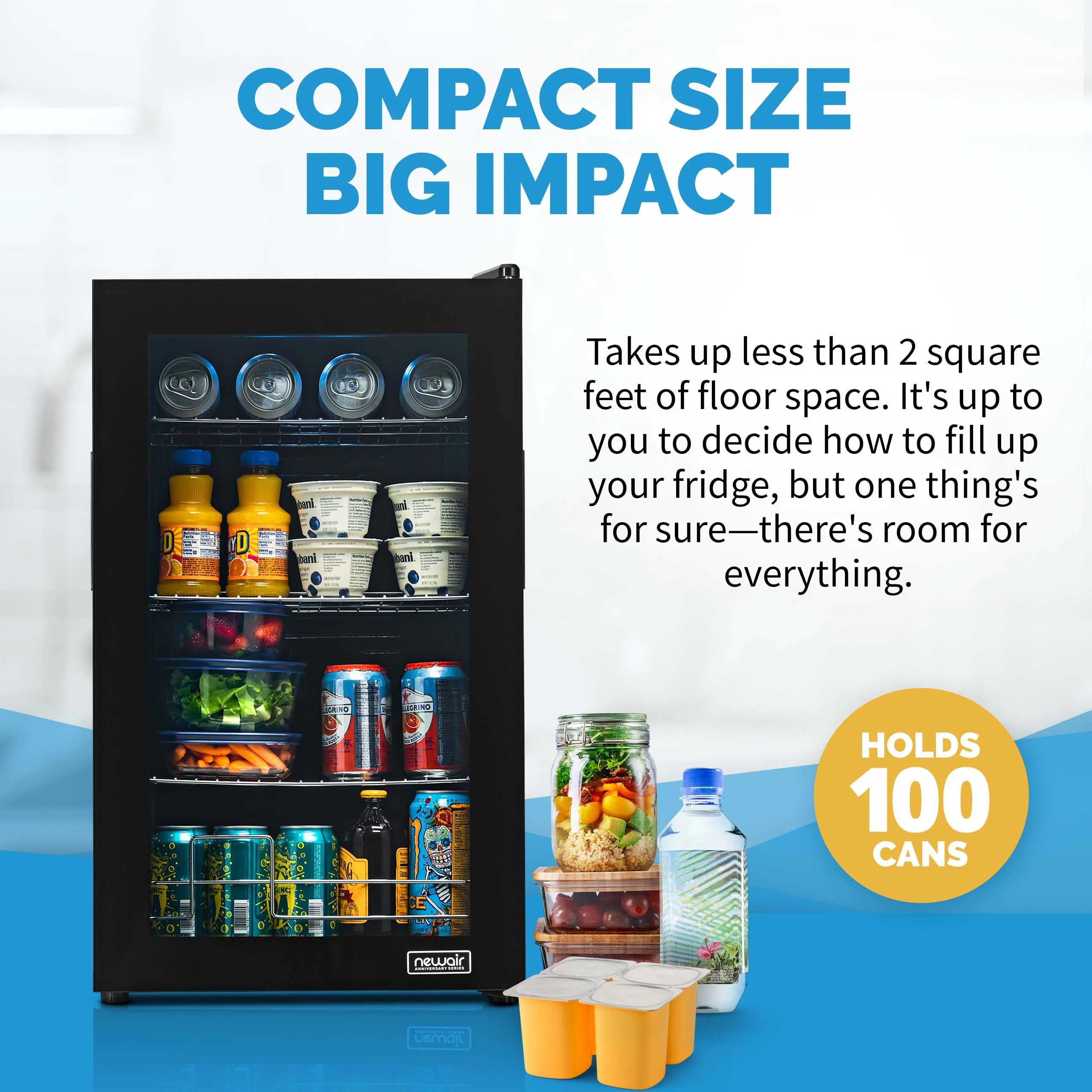 2025 Newair® Edición Limitada Refrigerador de Bebidas Aniversario – 100 Latas – 16,93