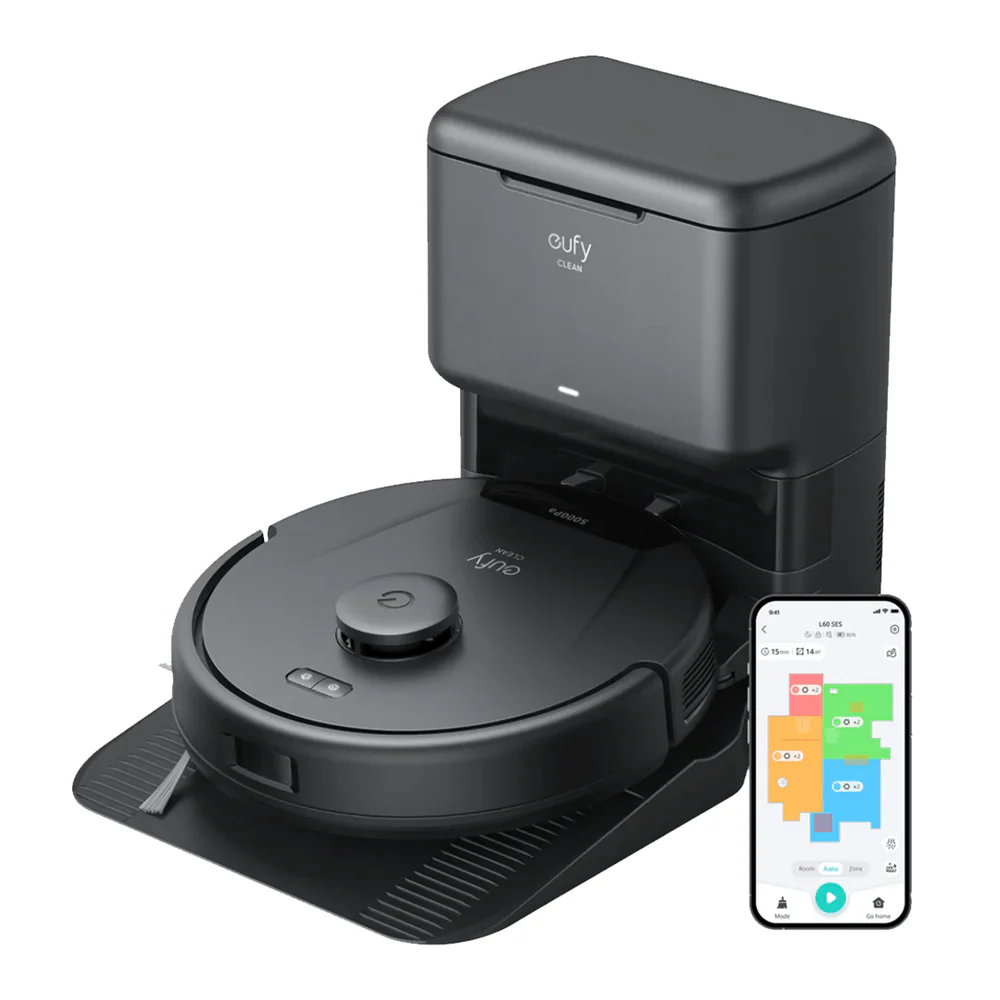 Aspiradora Robot Híbrida Eufy L60 con Estación de Autolimpieza - Negro | T2278V11