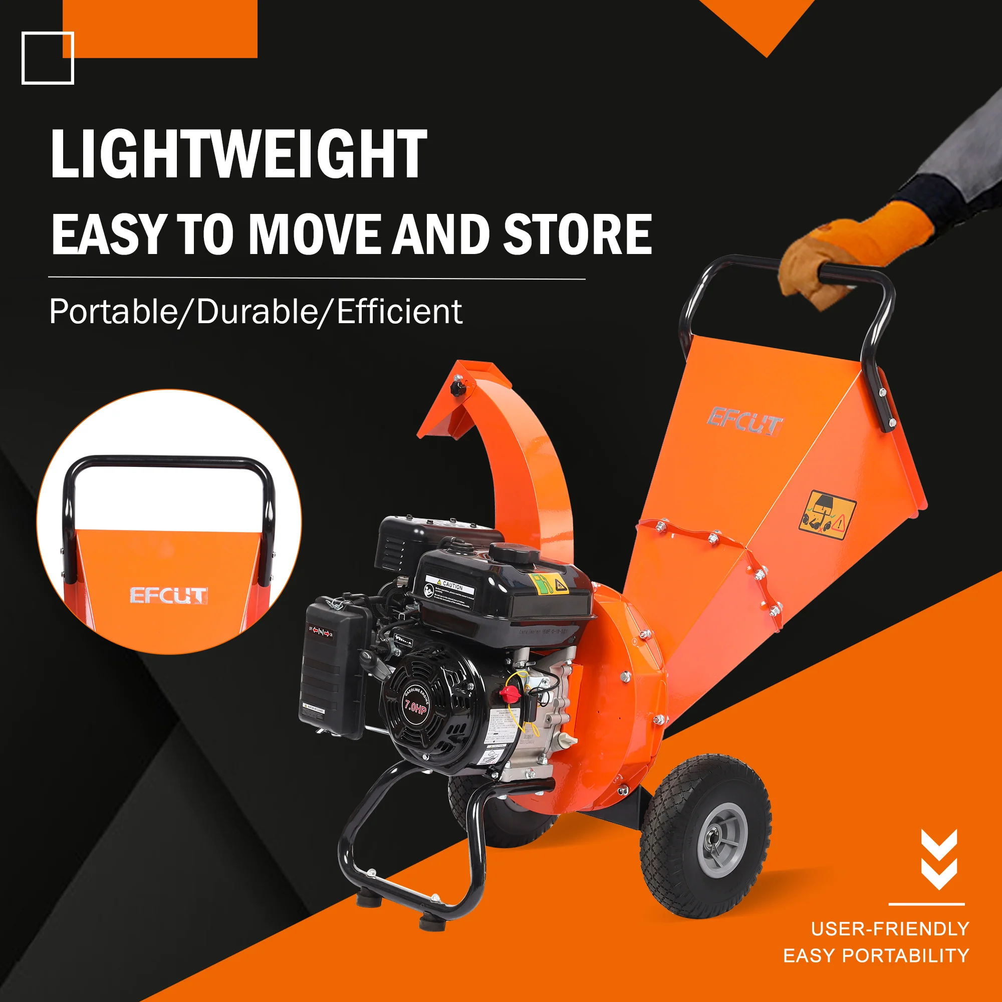 2025 Trituradora de Madera EFCUT C30 LITE – Astilladora a Gasolina 7HP