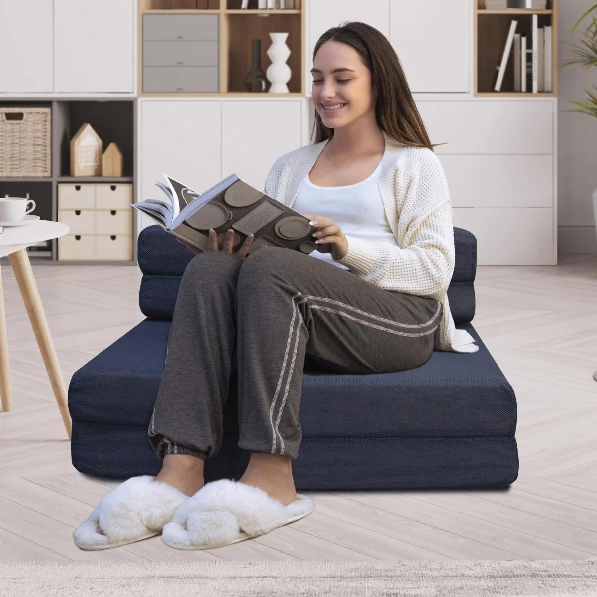 Colchón Plegable Milliard Tri-Fold de Espuma y Sofá Cama para Invitados (Individual)