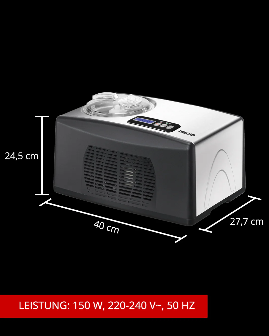 2025 Máquina para hacer sorbetes Cortina con libro de recetas 1,5 L