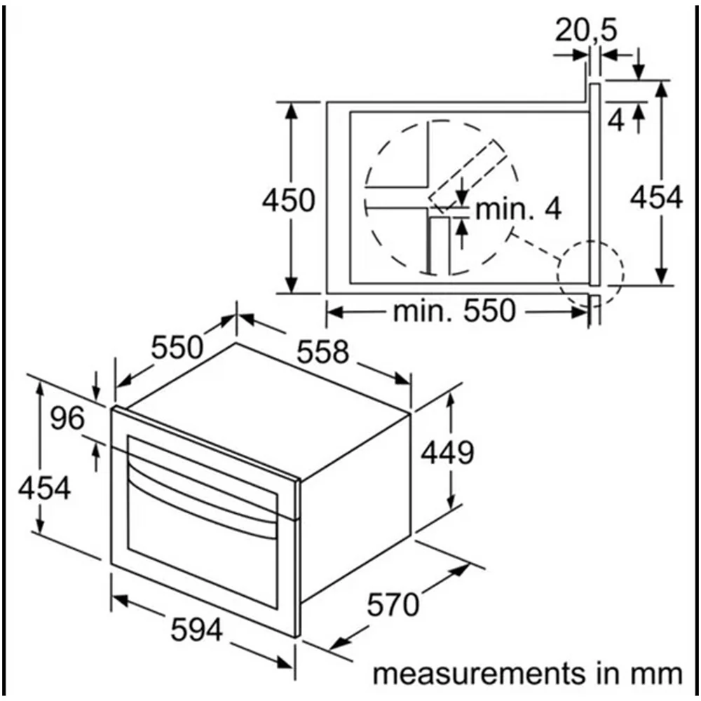 2025 Horno Microondas Empotrable Bosch CMA583MS0B Serie 4 con Aire Caliente, 60 x 45 cm, Acero Inoxidable