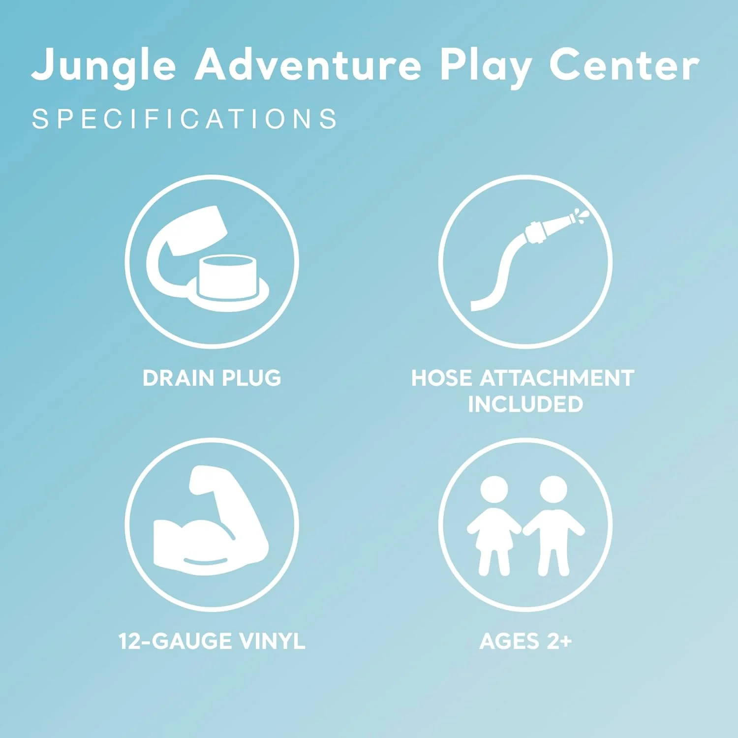 Intex Área de Juego Inflable Jungle Adventure – Piscina con Tobogán y Juegos de Agua para Niños