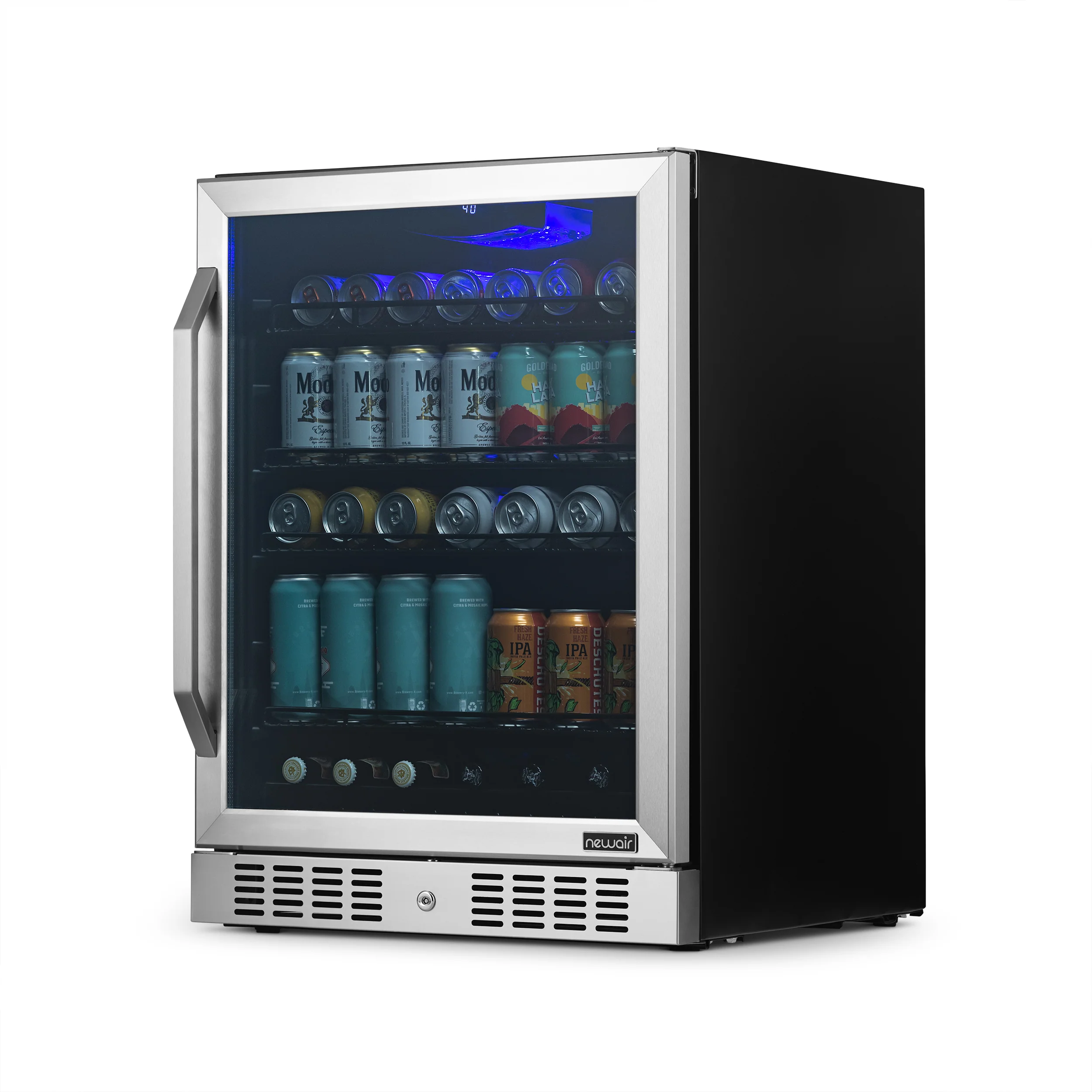 2025 Newair® Refrigerador de Bebidas Empotrable o Independiente de Acero Inoxidable – 177 Latas – 24”