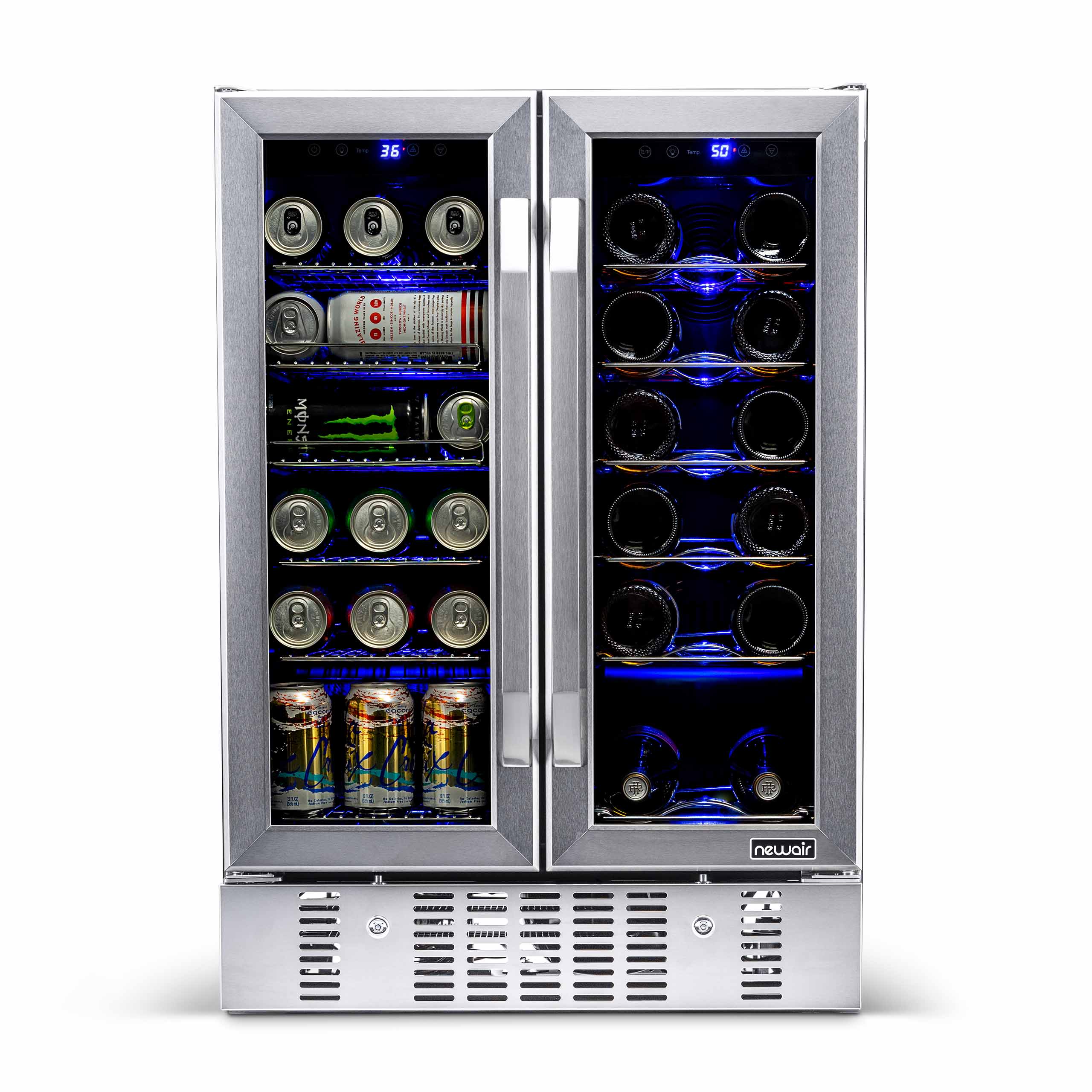 2025 Newair® Refrigerador Empotrable de Doble Zona para 58 Latas y 18 Botellas - 24