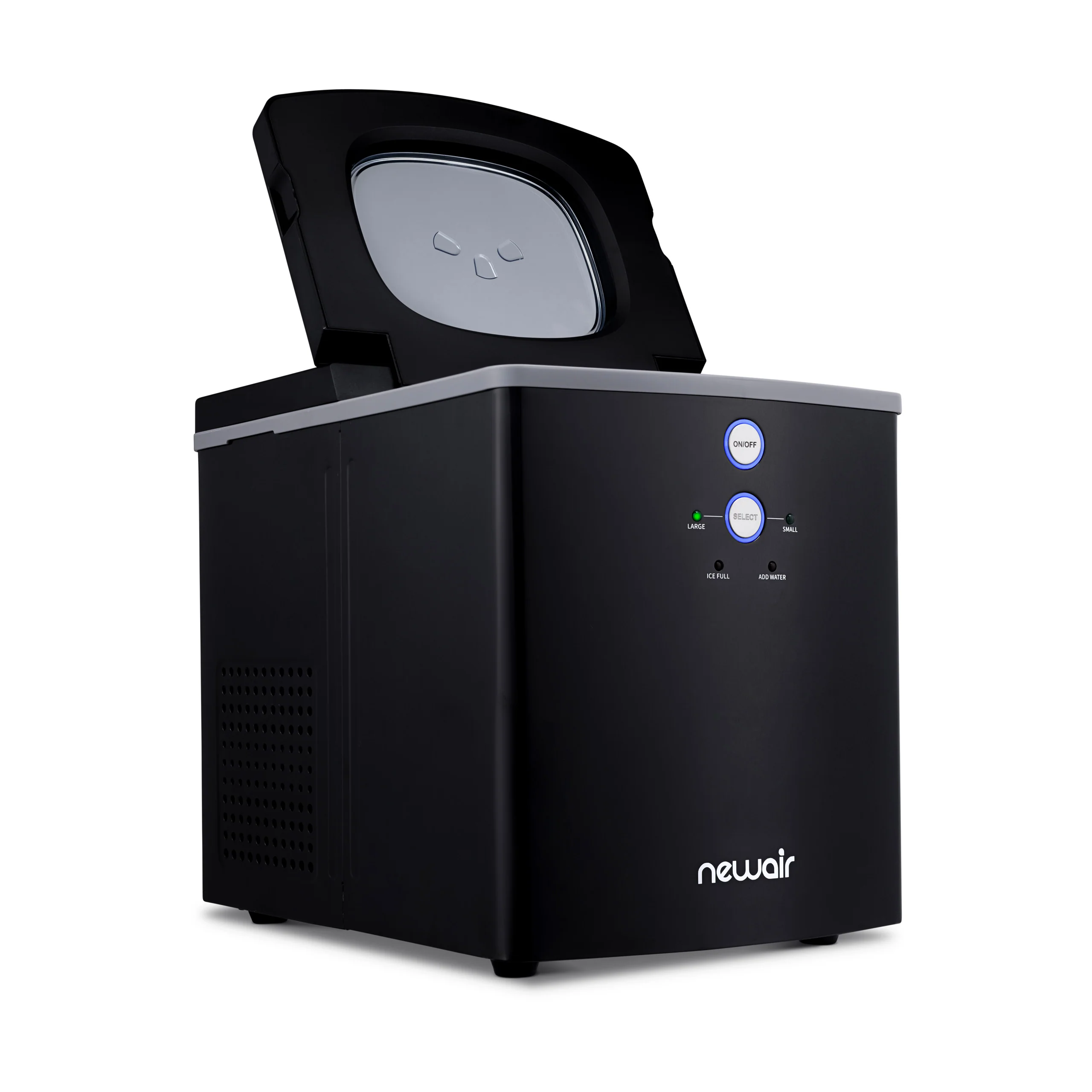 2025 Máquina de Hielo de Encimera Newair® – Cubos de Hielo en Forma de Bala, Negro