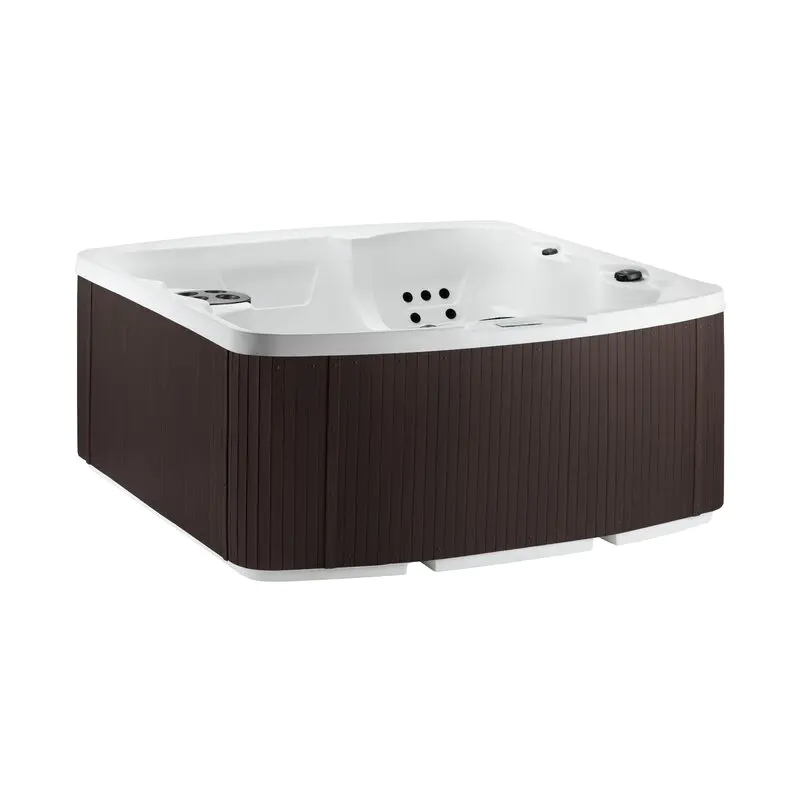 Lifesmart Spas – Spa rectangular Plug and Play para 5 personas, 23 chorros con ozonizador, color Espresso
