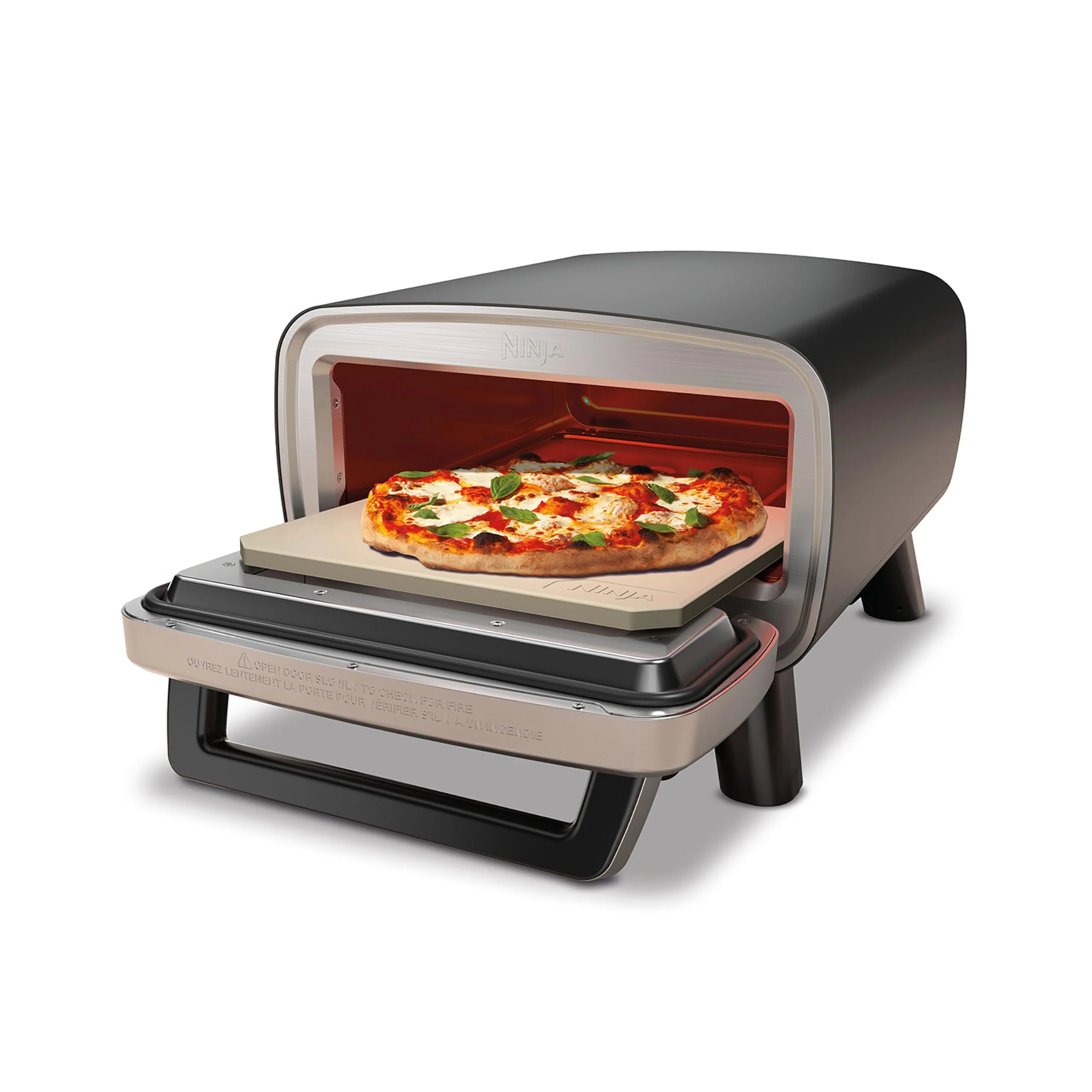 2025 Ninja Artisan Horno para Pizza Exterior y Freidora de Aire Caliente 4 en 1, 30 cm, Gris MO201EU