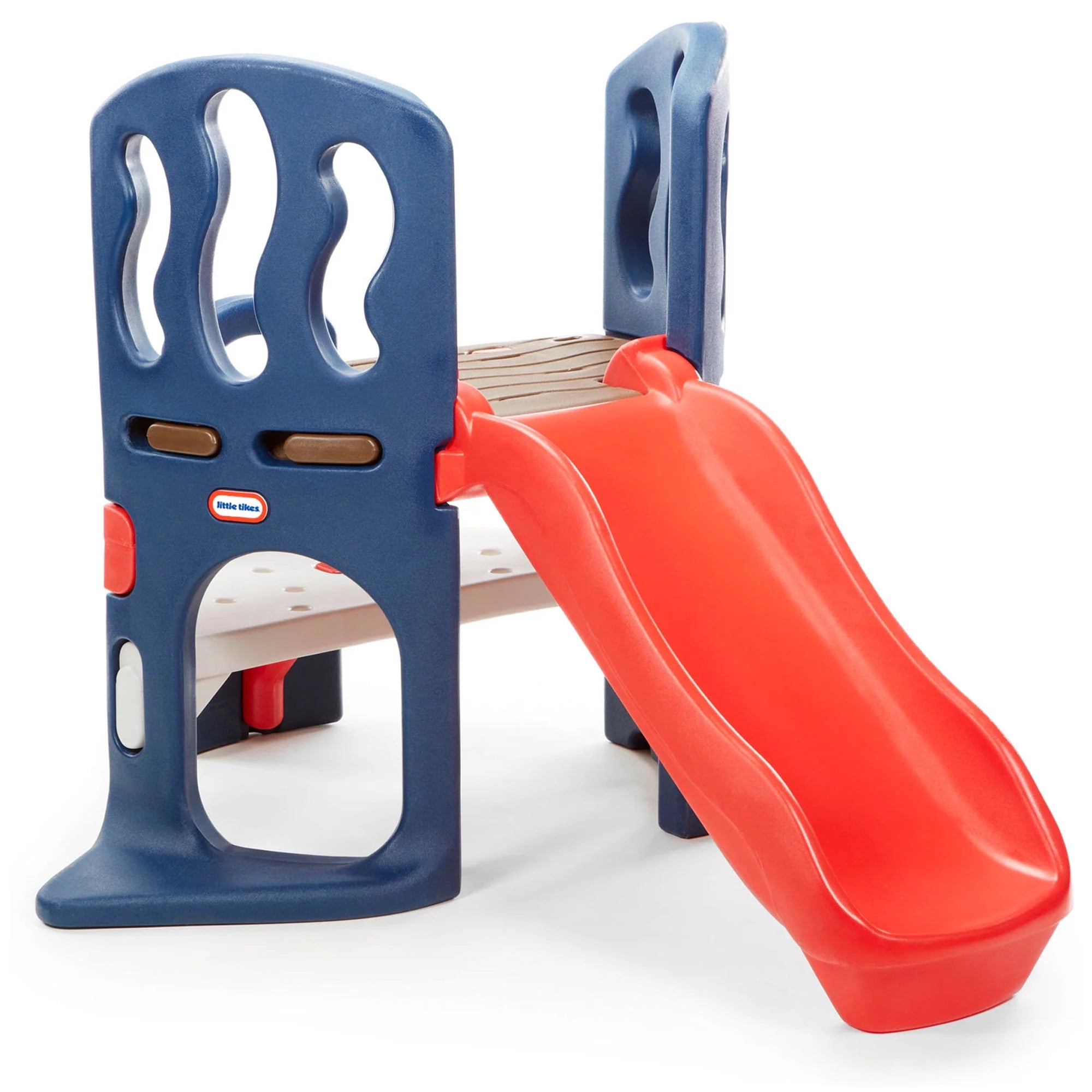 Little Tikes Hide & Slide Climber, Azul y Rojo - Juguete para trepar y tobogán para niños de 2 a 6 años