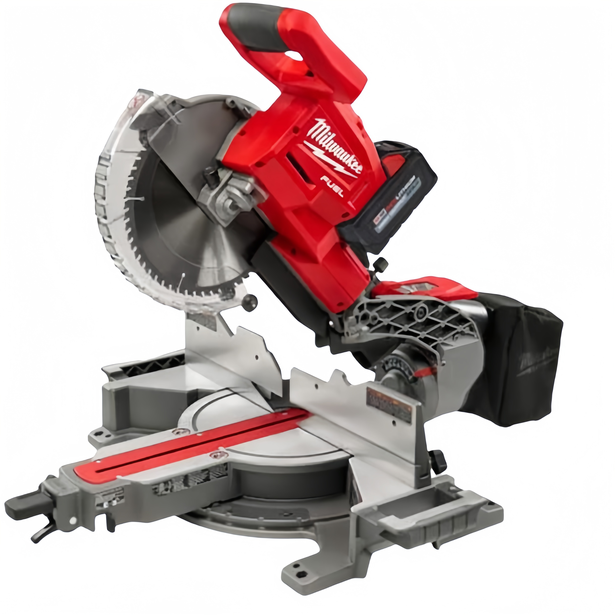 Kit de sierra ingletadora compuesta deslizante de doble bisel M18 FUEL de 18V y 10 pulgadas con motor sin escobillas y batería de 8.0 Ah – Modelo 2734-21