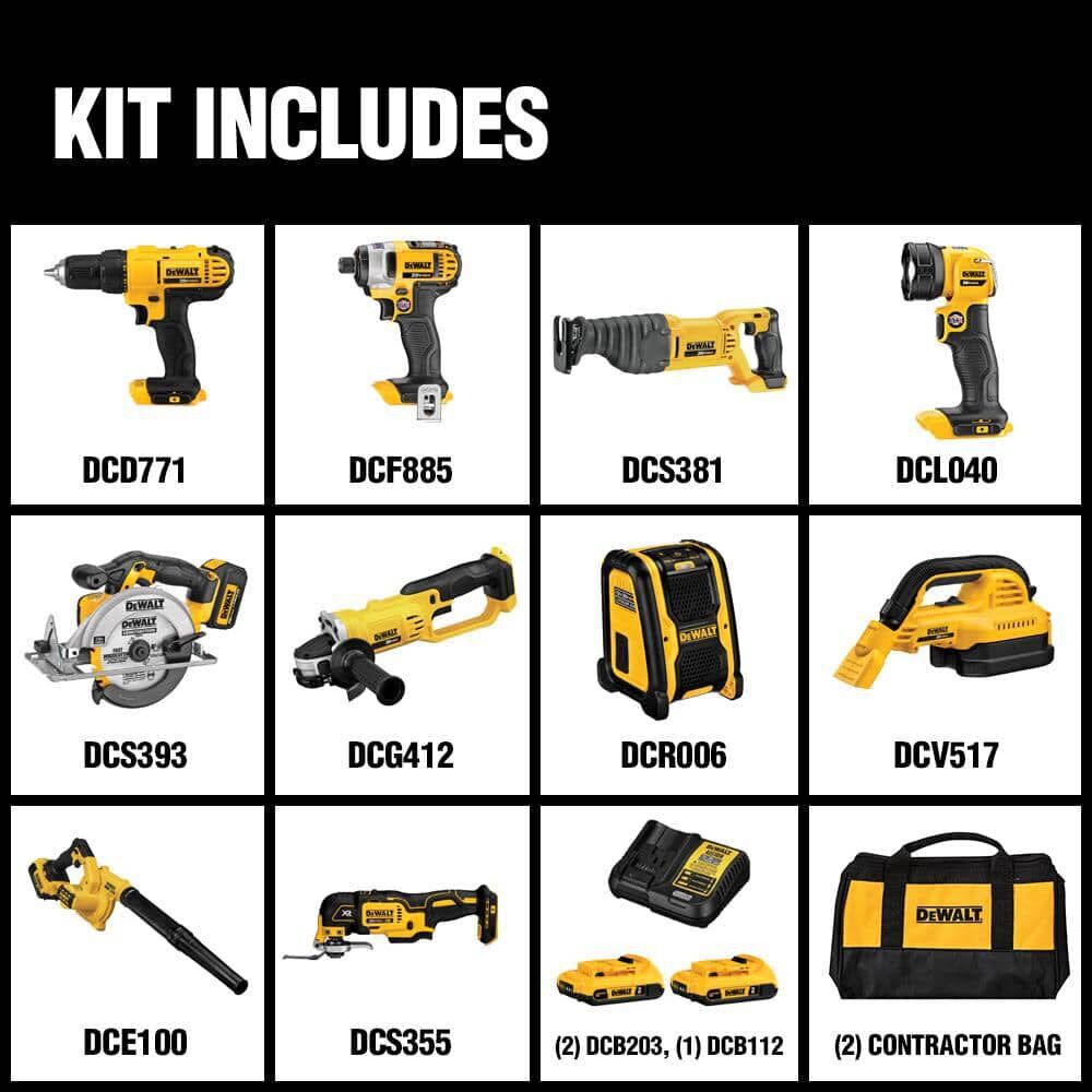 2025 Kit Combo DEWALT 20V MAX 10 Herramientas DCK1020D2