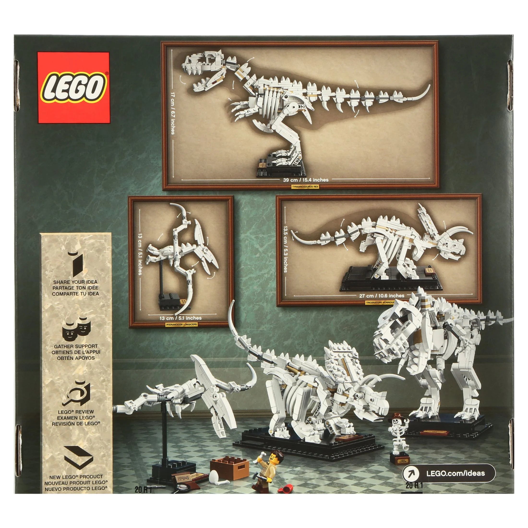 LEGO Ideas 21320 Fósiles de Dinosaurios – Set de Construcción (910 Piezas)