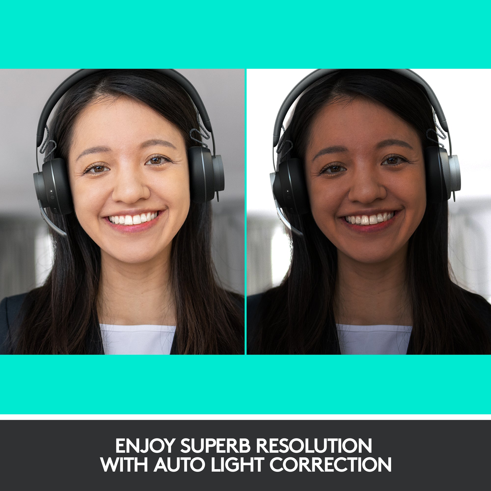 Logitech - Webcam 4K Pro 4096 x 2160 con Micrófono con Cancelación de Ruido - Negro