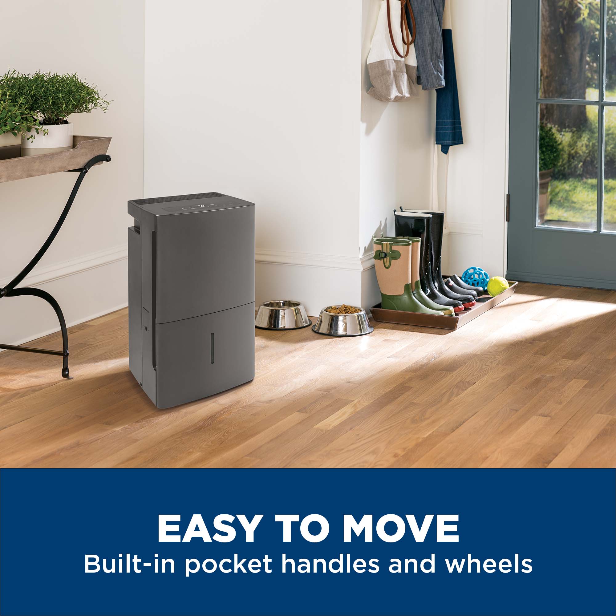 2025 GE Appliances APEW50LZ – Deshumidificador Portátil Certificado Energy Star con Bomba Integrada para Espacios Muy Húmedos